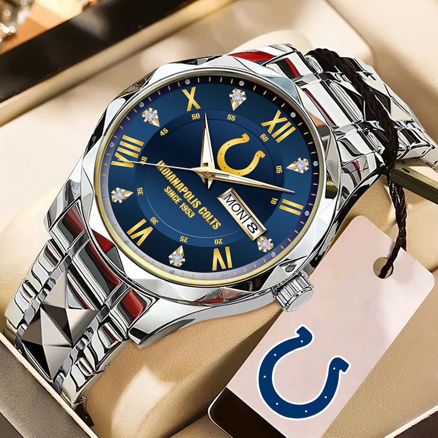 IND x NFL Alloy Luxury Quartz Watch DATND TANTD