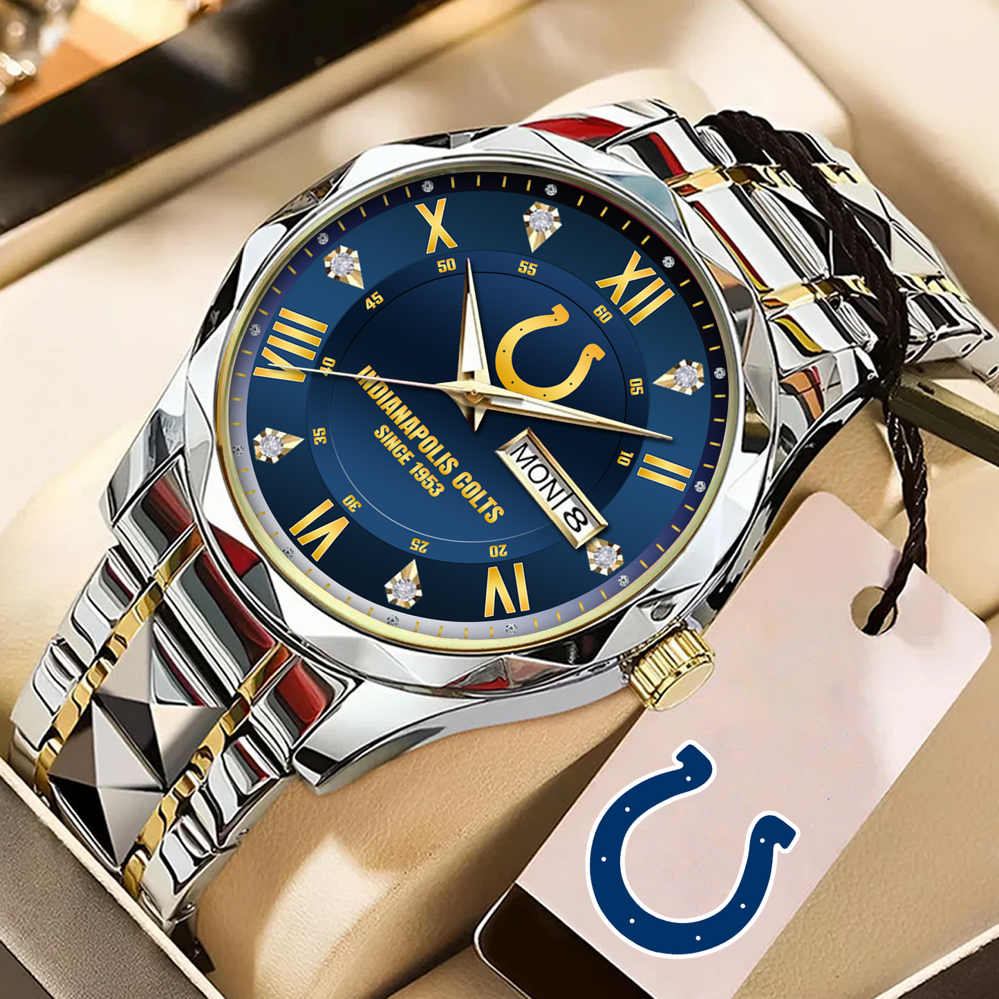 IND x NFL Alloy Luxury Quartz Watch DATND TANTD