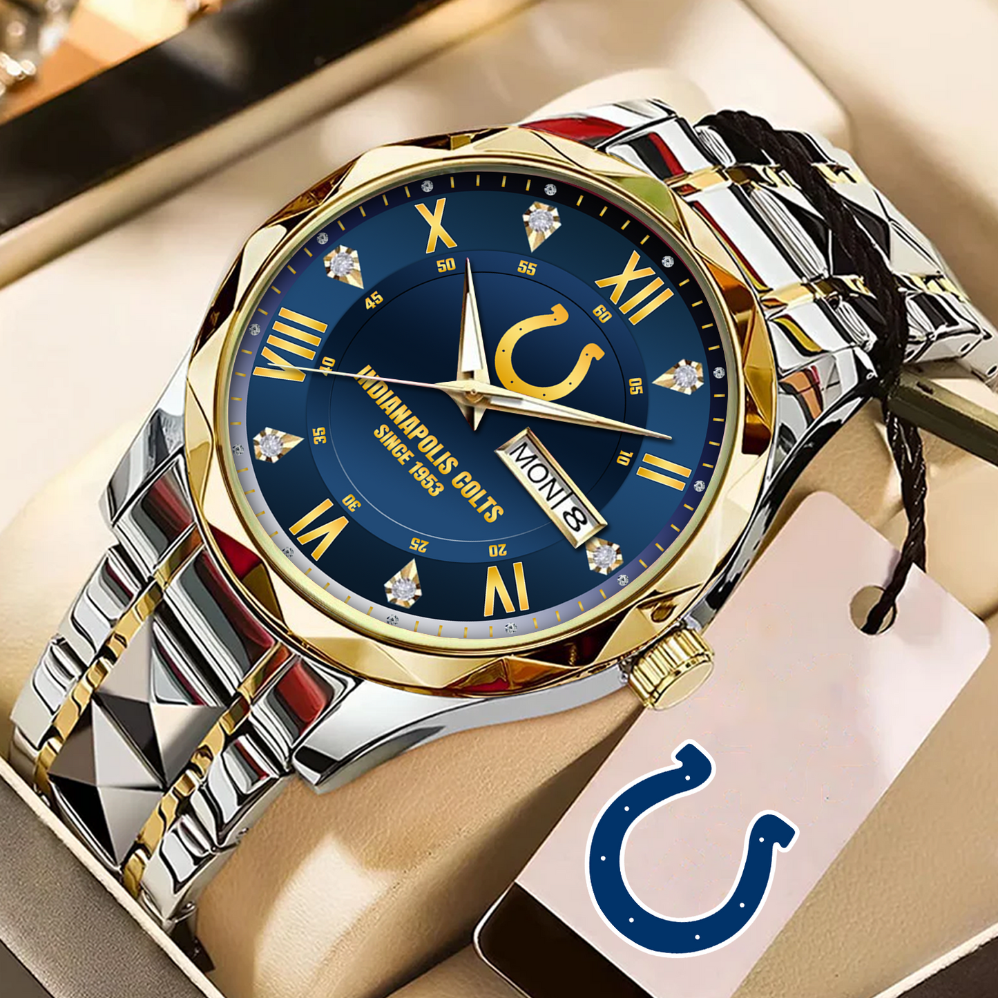 IND x NFL Alloy Luxury Quartz Watch DATND TANTD