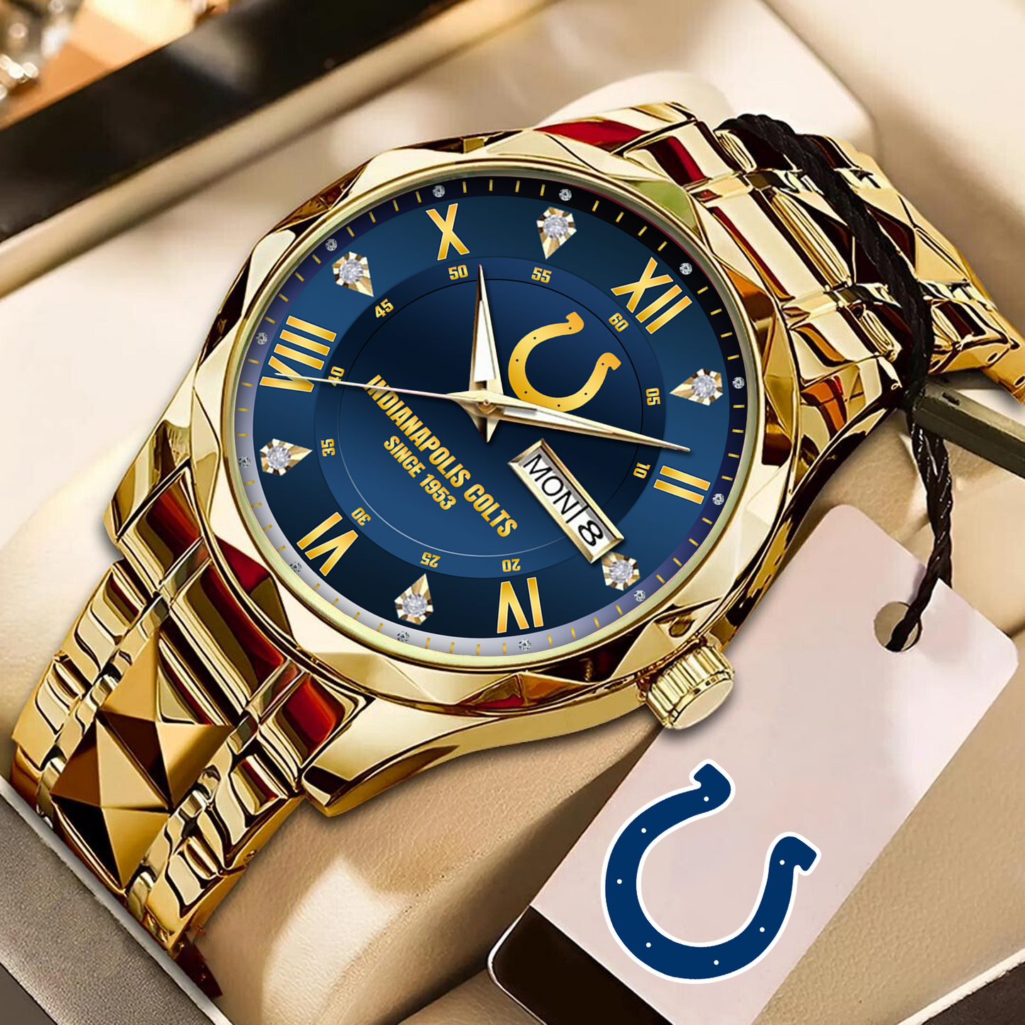 IND x NFL Alloy Luxury Quartz Watch DATND TANTD