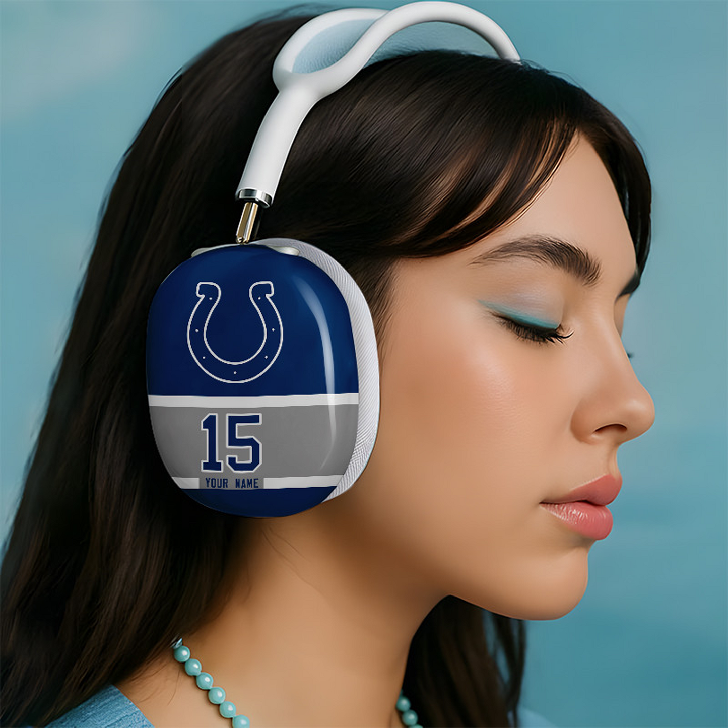 IND x NFL Special Airpod Max Case Cover Personalized DATND TANTD
