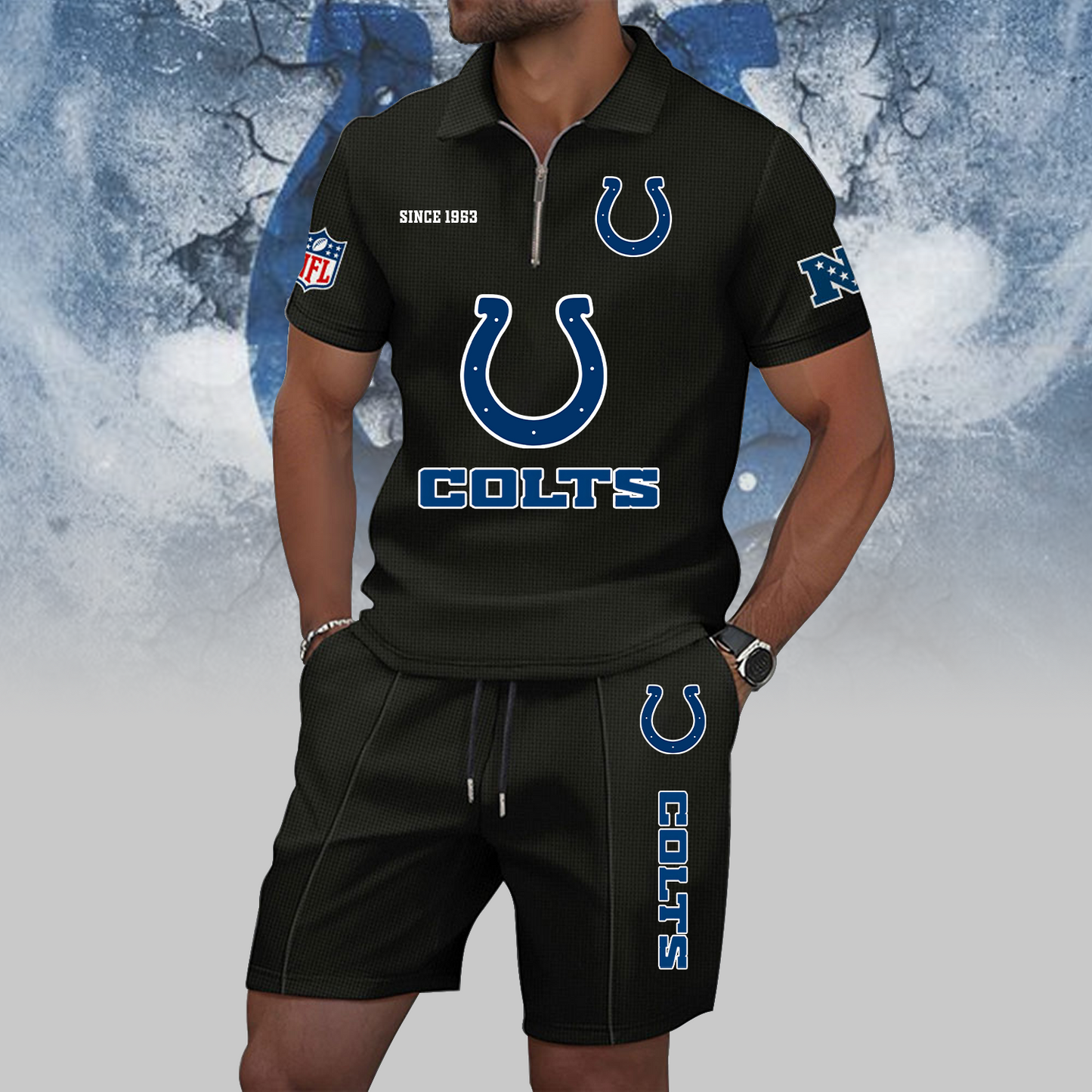 IND x NFL Zip Polo Set DATND TANTD