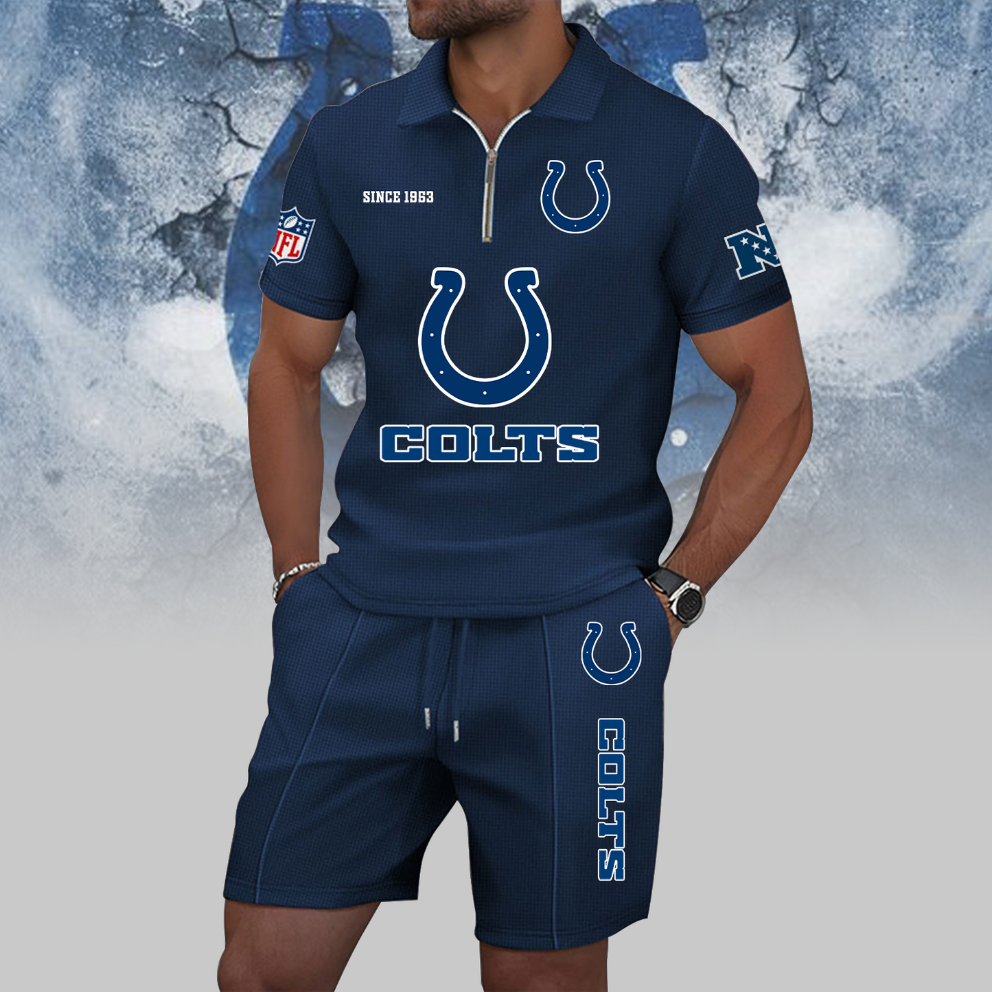 IND x NFL Zip Polo Set DATND TANTD