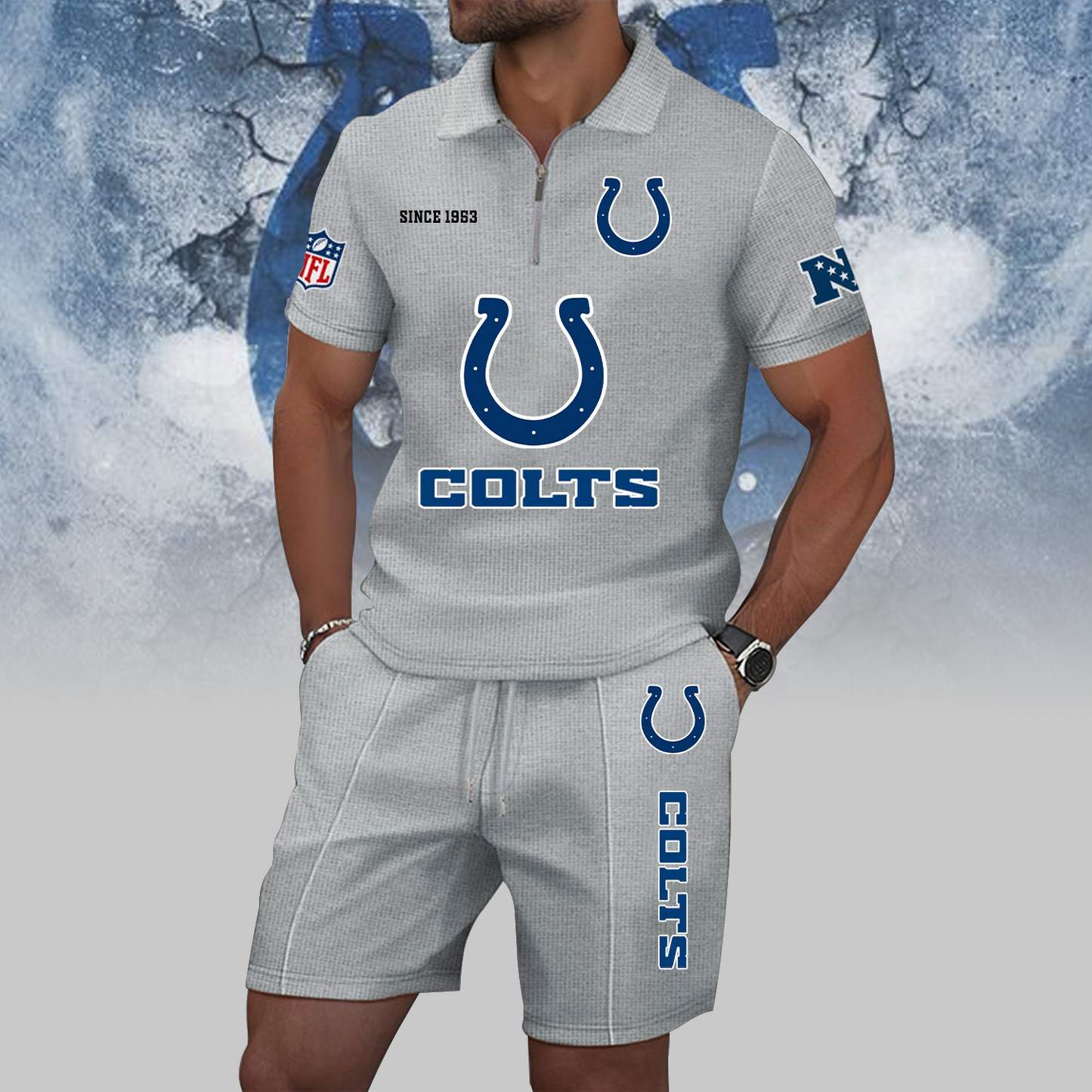 IND x NFL Zip Polo Set DATND TANTD