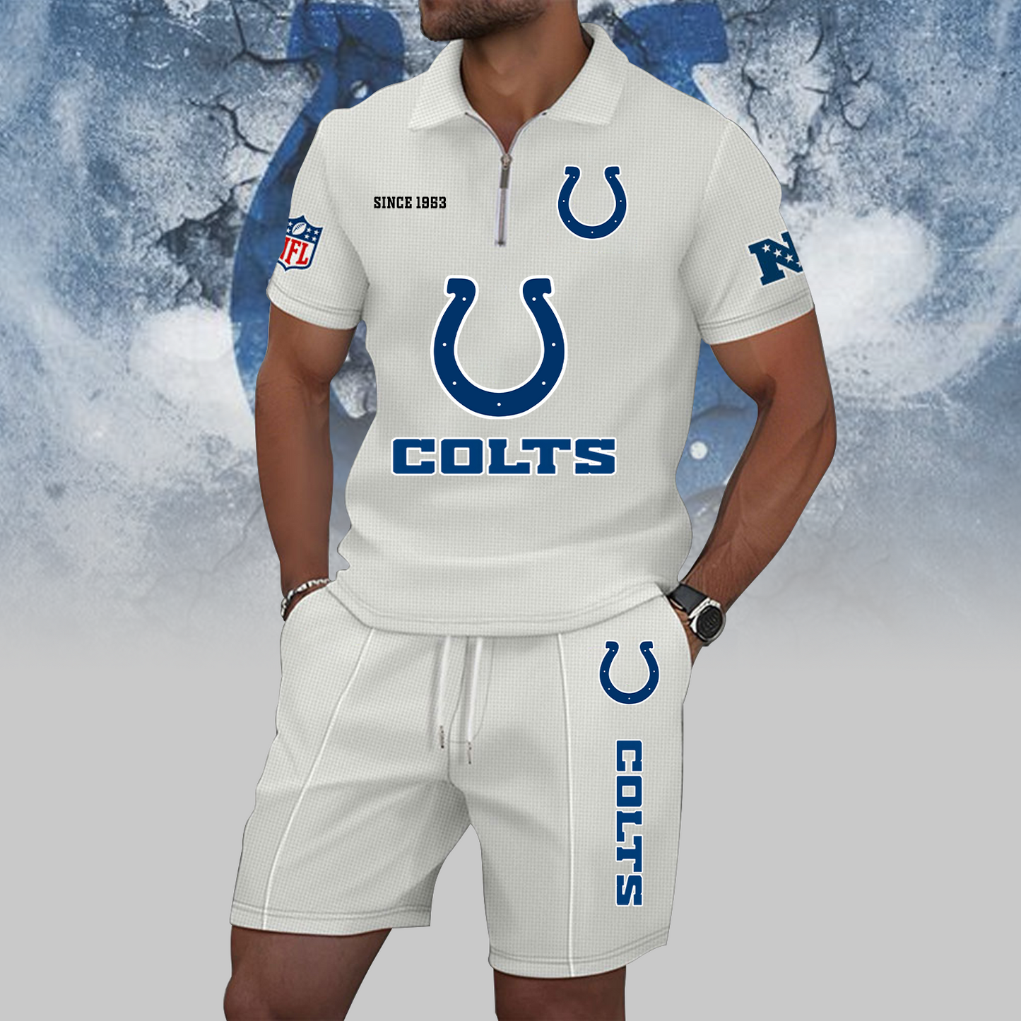 IND x NFL Zip Polo Set DATND TANTD