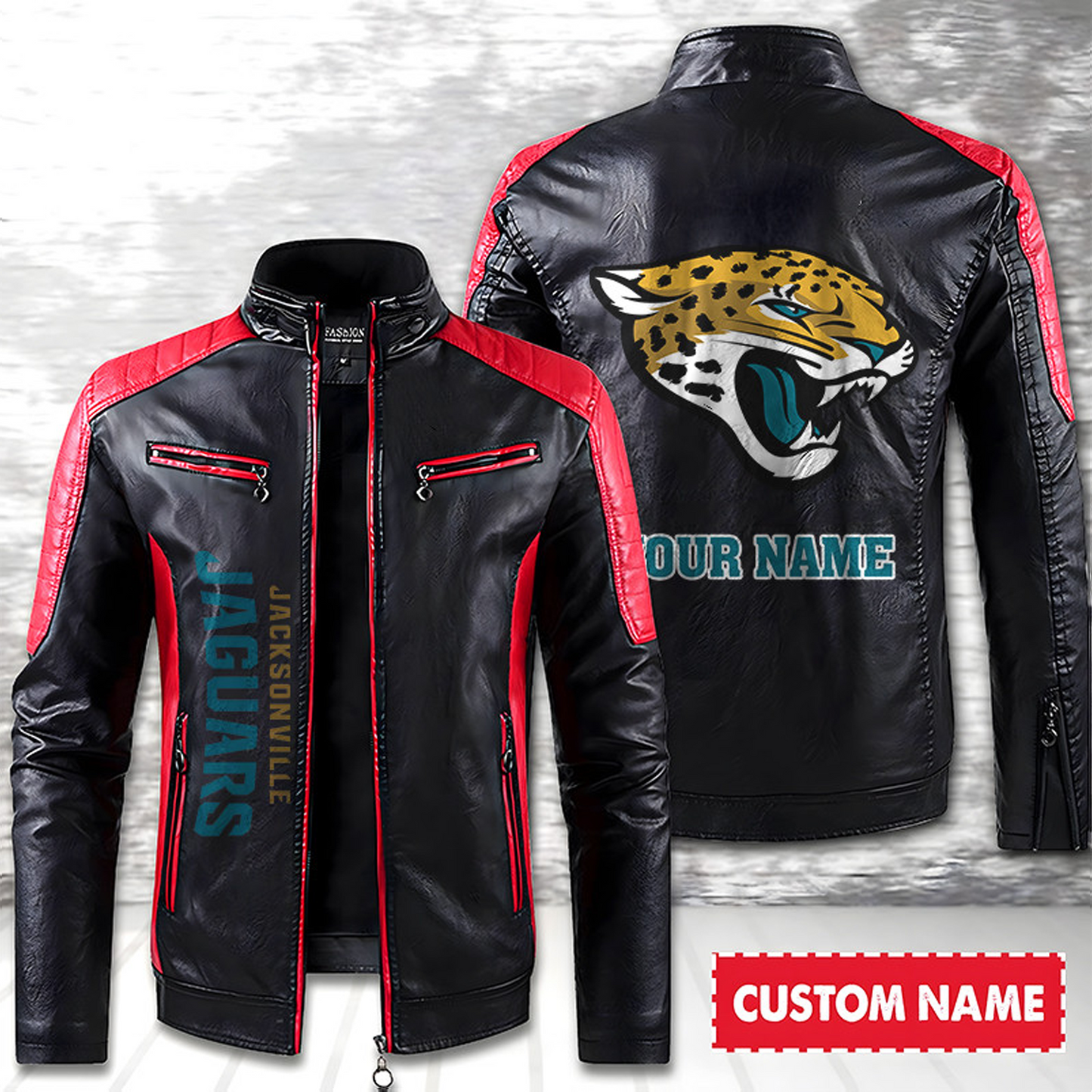 JAC American Football Men Leather Jacket Custom Any Name Gifts DatND DVT