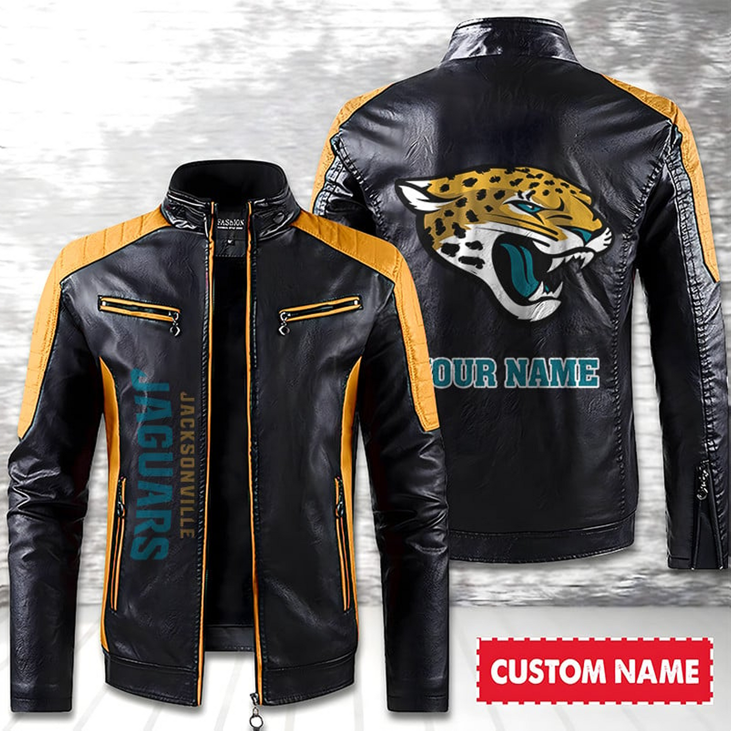 JAC American Football Men Leather Jacket Custom Any Name Gifts DatND DVT