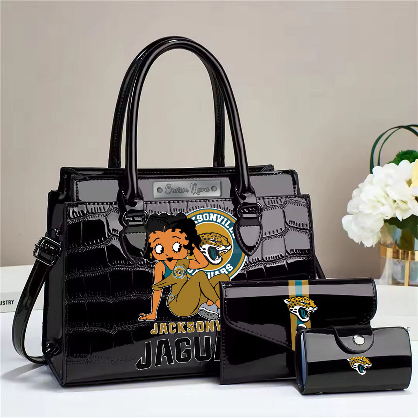 JAC Embossed three-piece handbag set DatND DVT