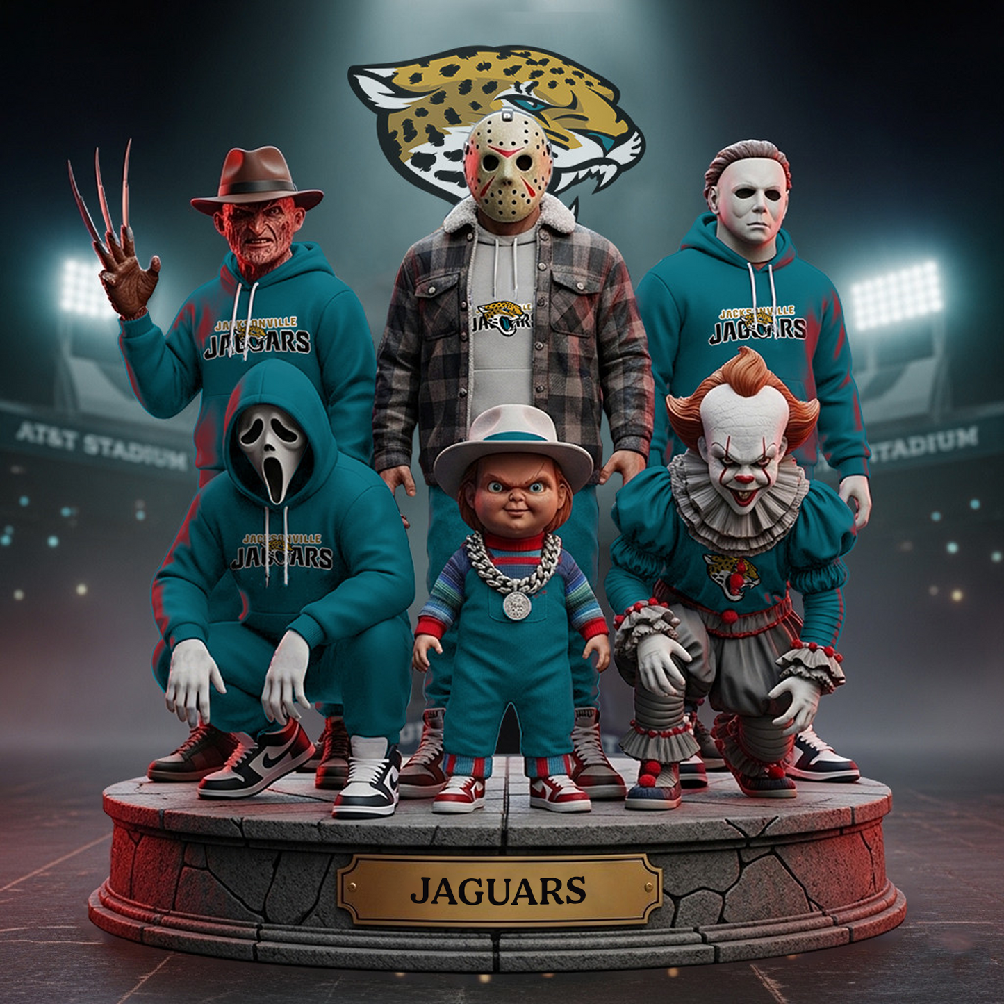 JAC x NFL Acrylic Block Plaque For Fan DATND TANTD
