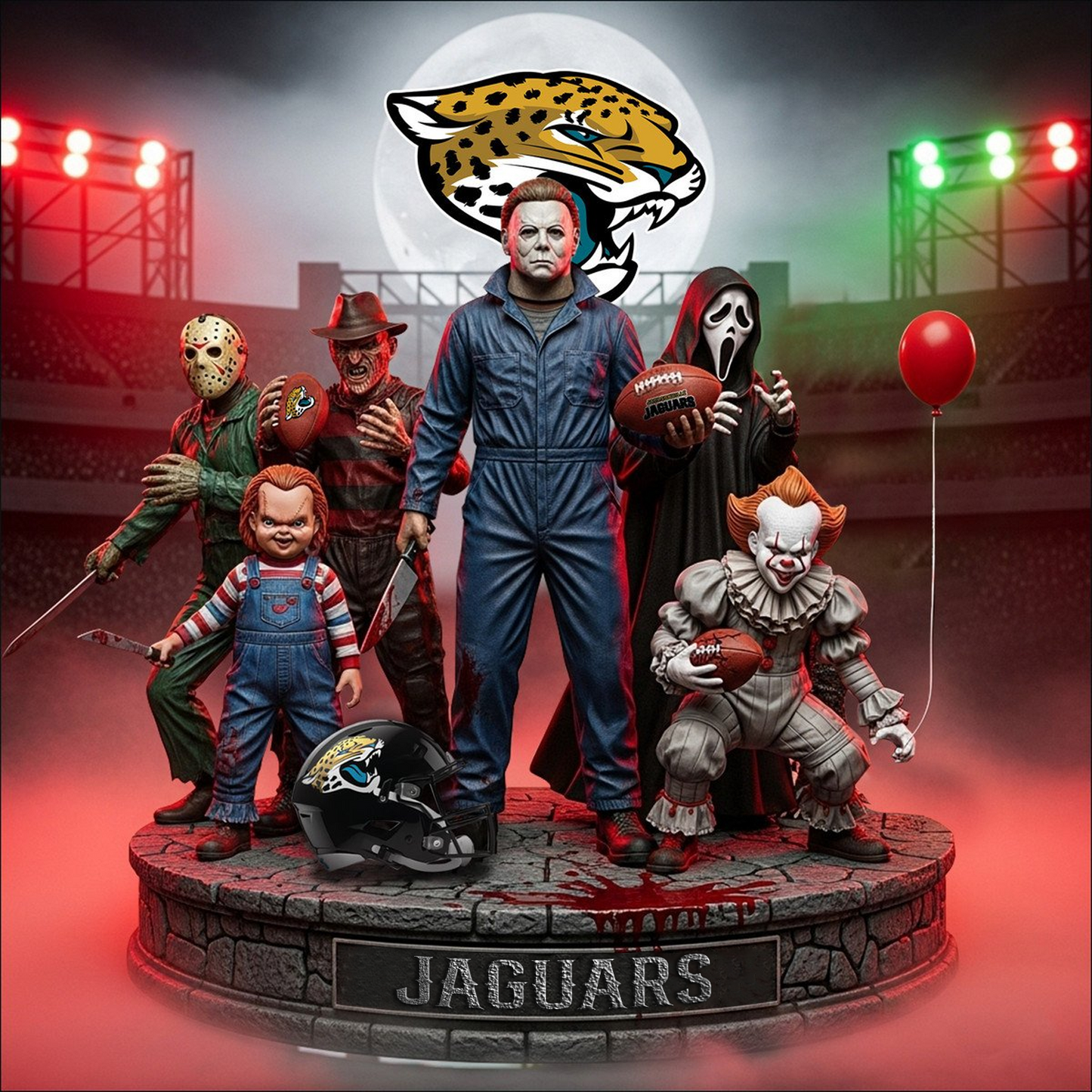 JAC x NFL Personalized Acrylic Block Plaque Halloween