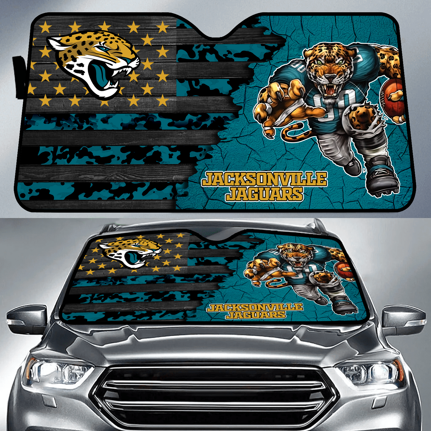 JAC x NFL Personalized Auto Sun Shade DATND TANTD