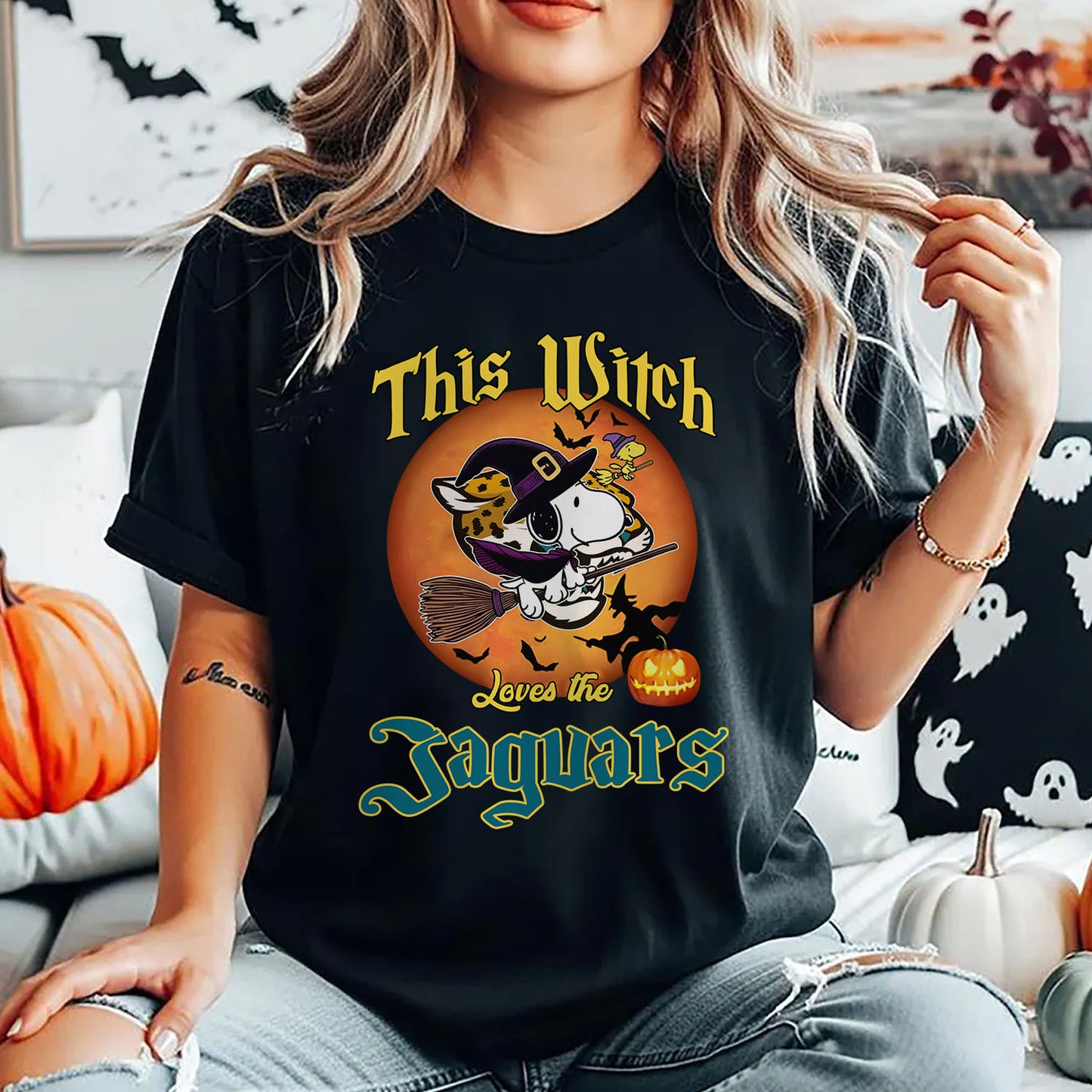 JAC x NFL This Witch Snoopy Love This 2D Shirt DatND DVT