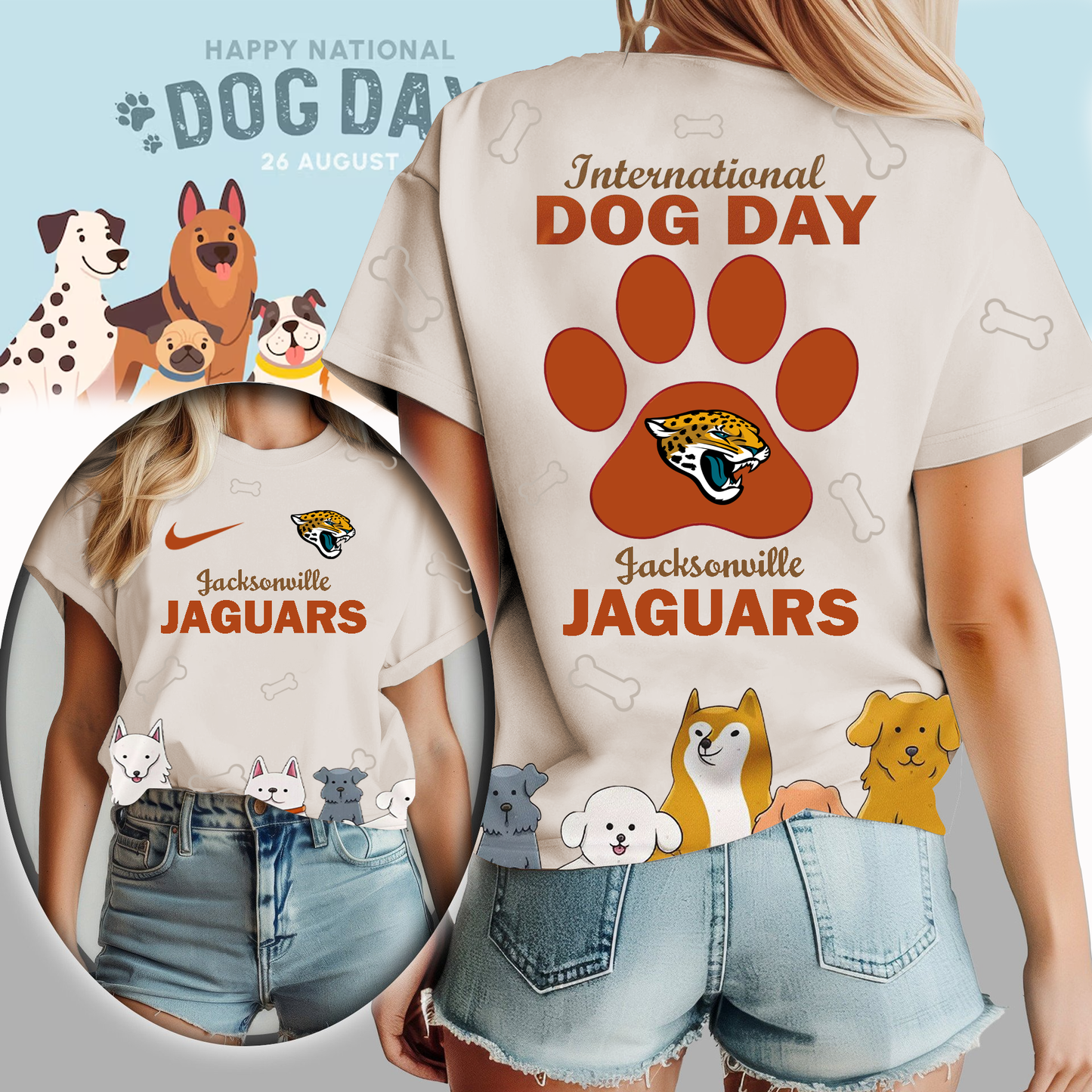 JJ Premium NFL International Dog Day 3D Shirt DDT CTND
