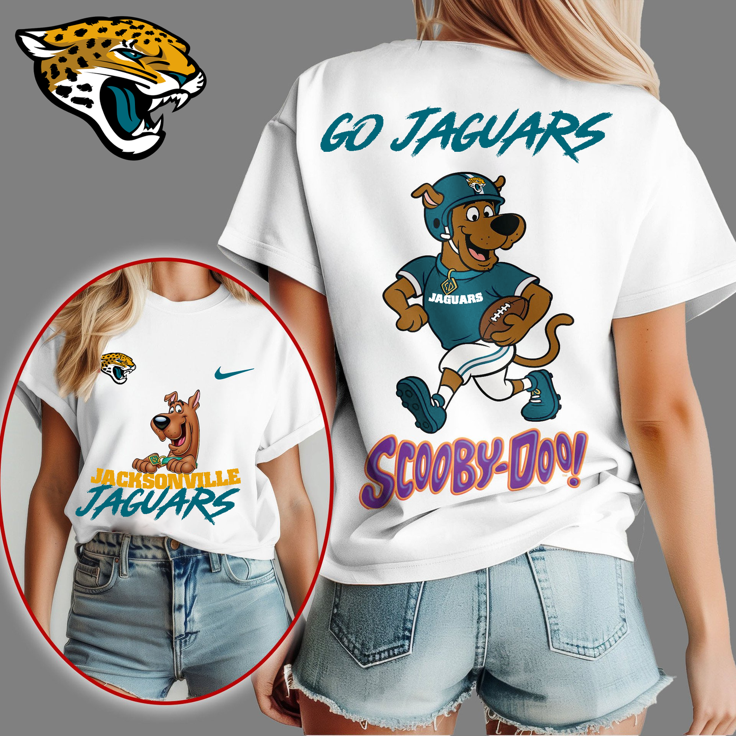 JJ Premium NFL Scooby-Doo Fan Women‘s Shirt DDT CTND