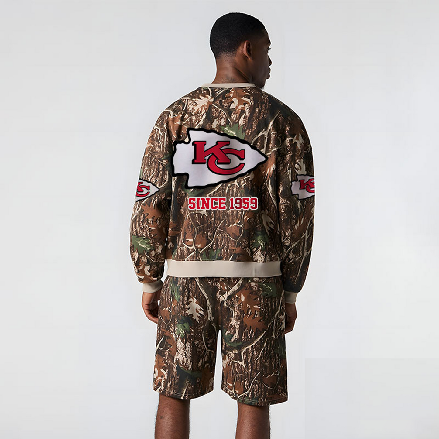 KC x NFL Football Full Set Long Sweatshirt And Short Pants DATND TANTD