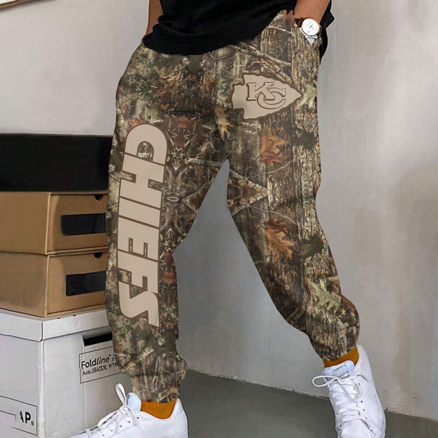 KC x NFL Football Team Hunting Camo Long Pants DATND TANTD
