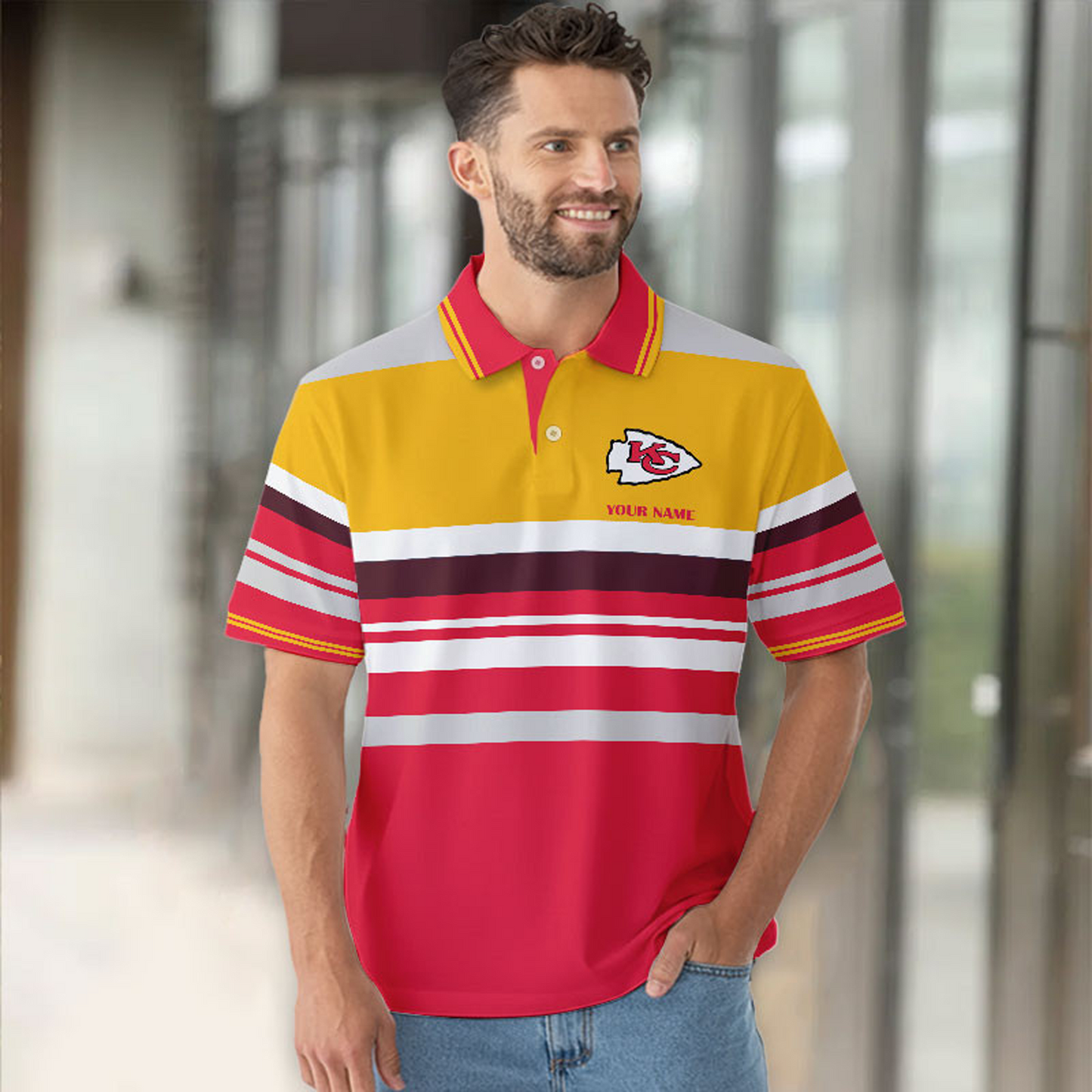 KC x NFL New Style Men Short Sleeves Polo Shirt DatND DVT