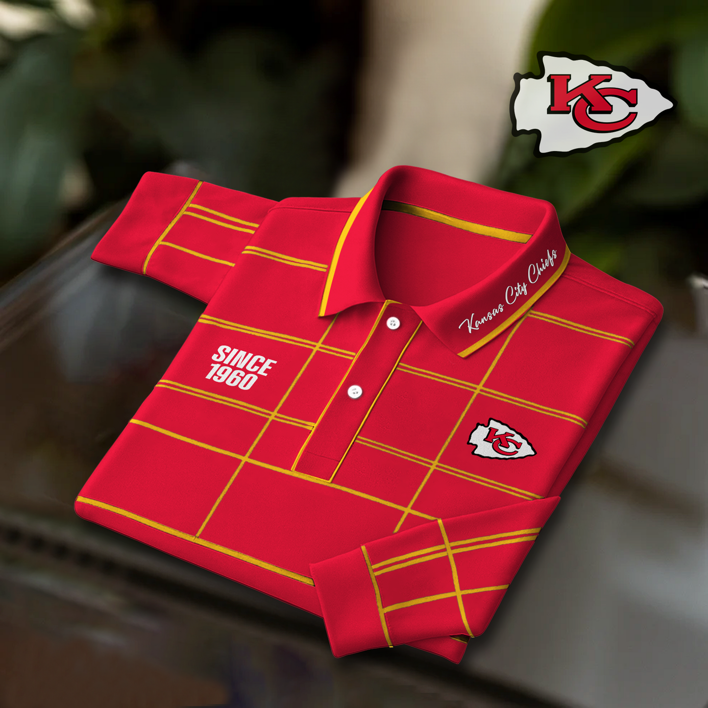 KC x NFL Polo Shirt Long Sleeve DatND DVT