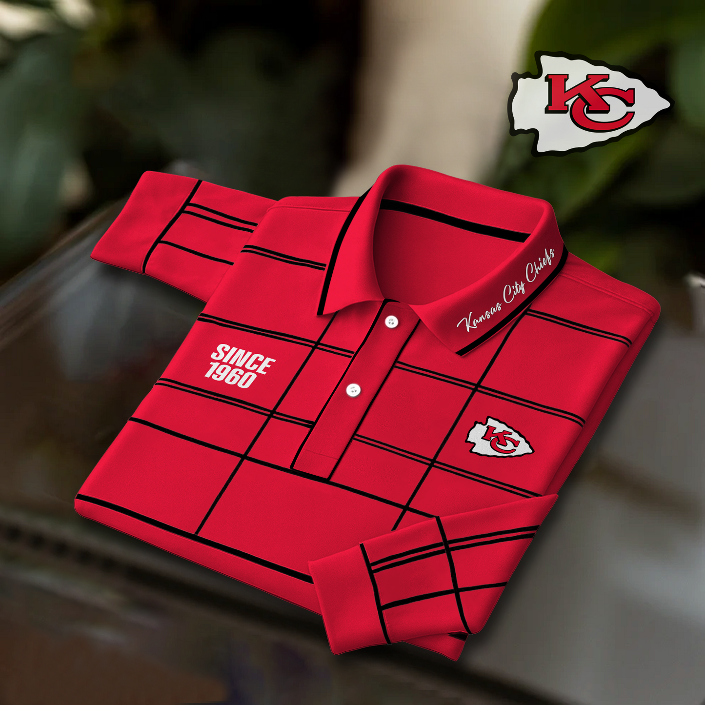 KC x NFL Polo Shirt Long Sleeve DatND DVT