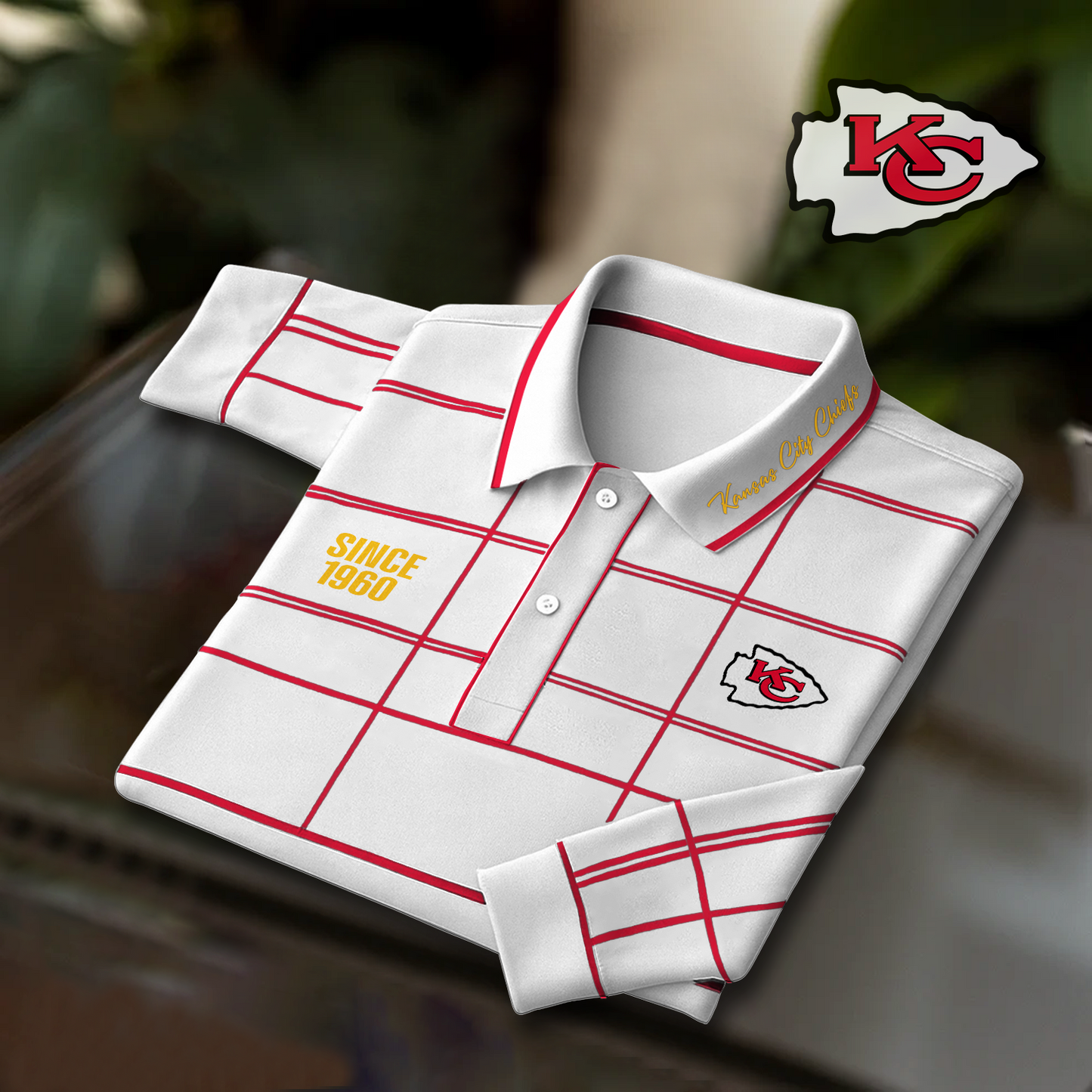 KC x NFL Polo Shirt Long Sleeve DatND DVT
