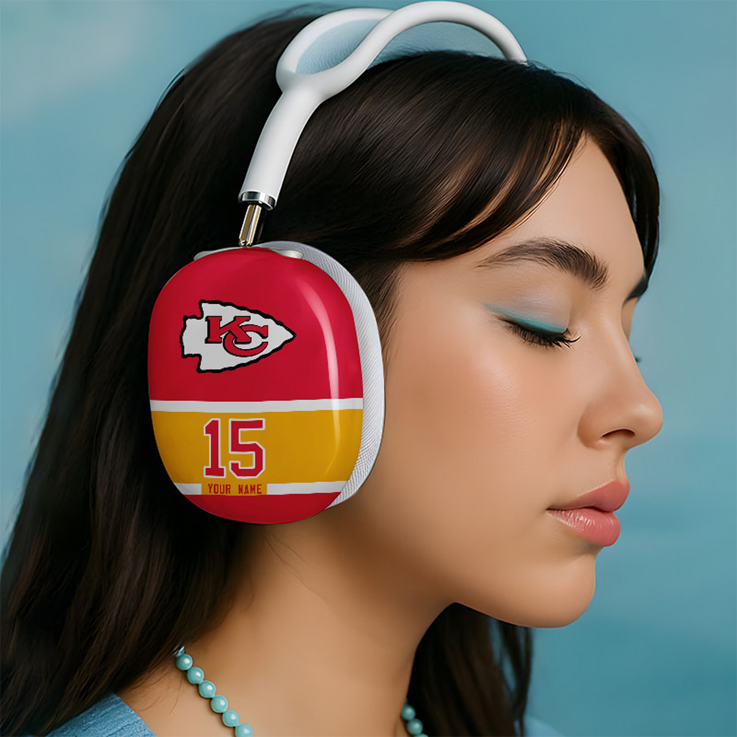 KC x NFL Special Airpod Max Case Cover Personalized DATND TANTD