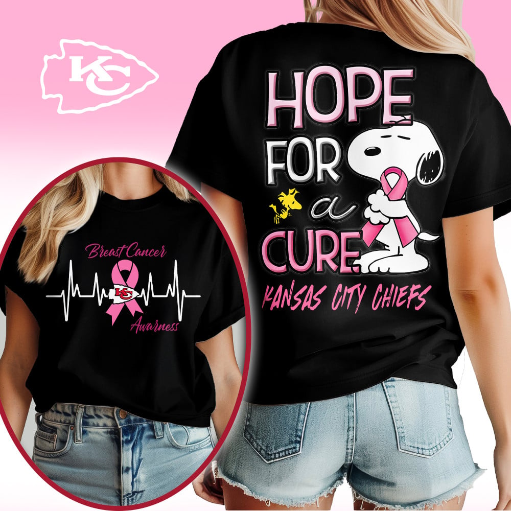KCC Premium Breast Cancer Awareness Snoopy Hope For A Cure Shirt DDT NTL