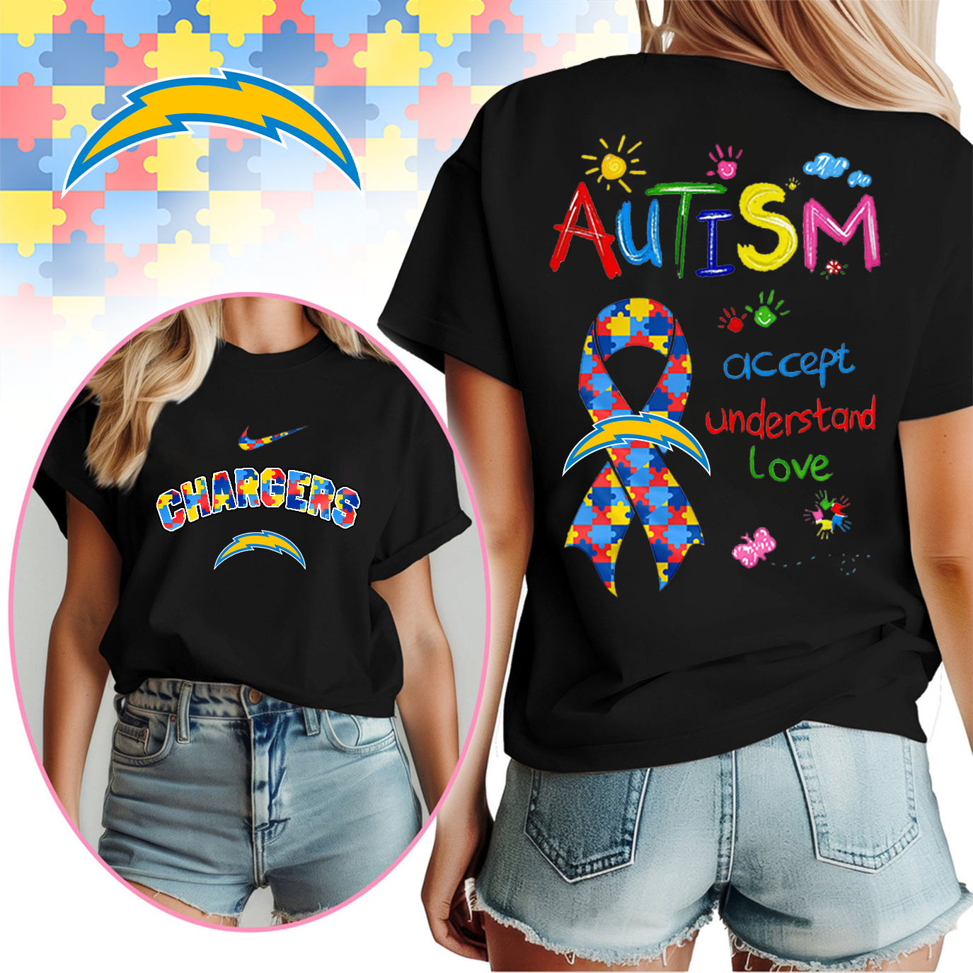 LAC Premium Autism Awareness 3D Shirt DDT TTV