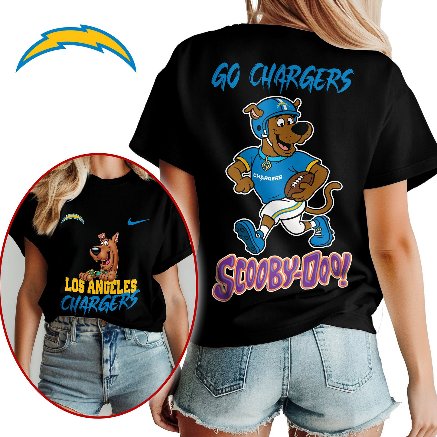 LAC Premium NFL Scooby-Doo Fan Women‘s Shirt DDT CTND