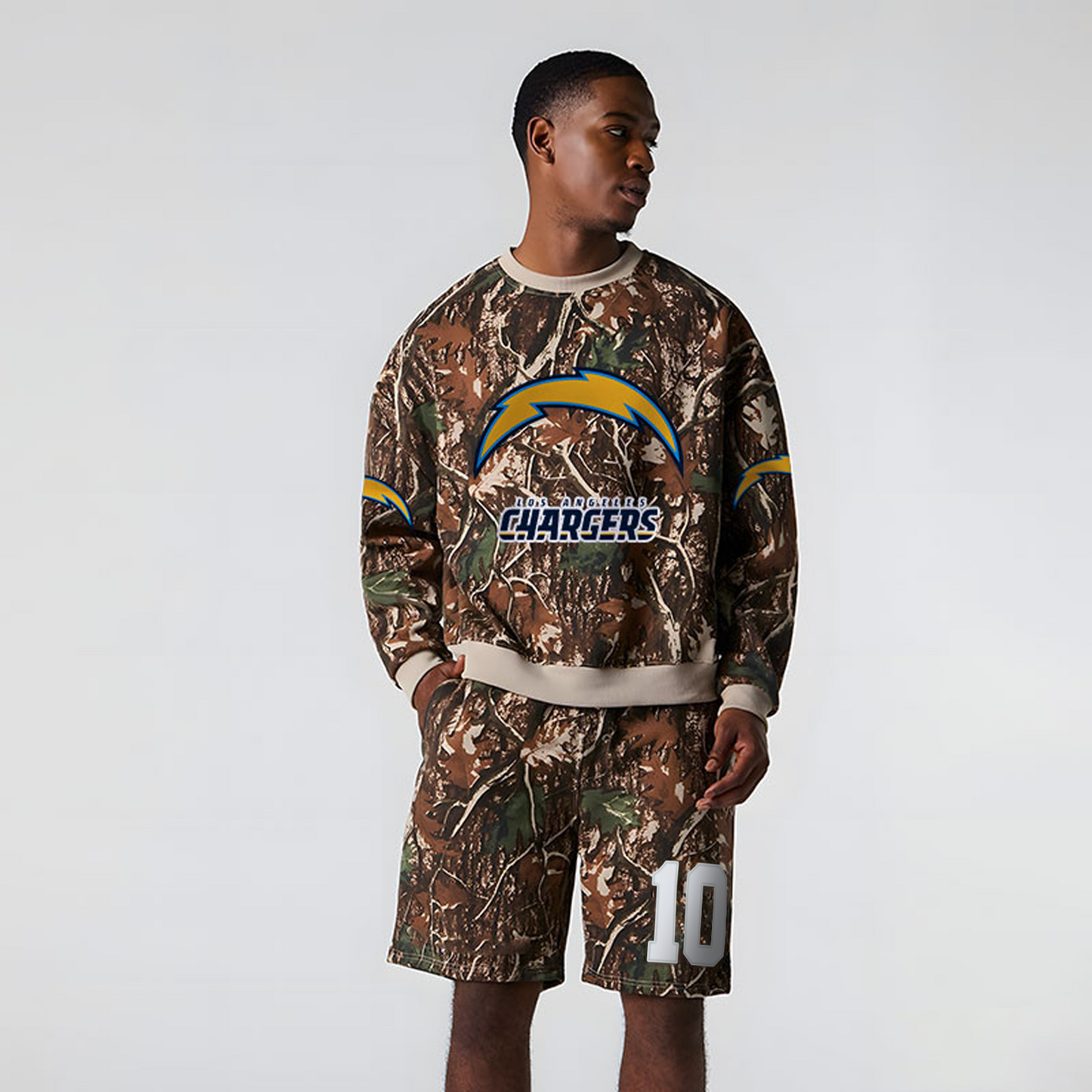 LAC x NFL Football Full Set Long Sweatshirt And Short Pants DATND TANTD
