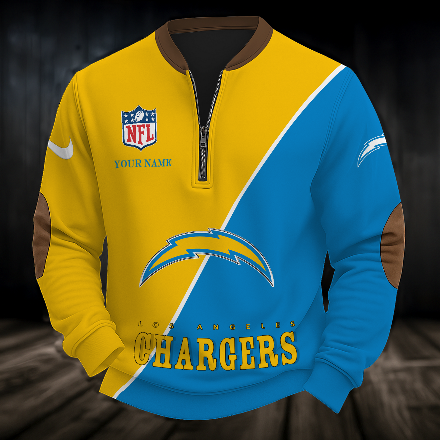 LAC x NFL Premium Personalized Game Day Quarter-Zip DatND ThuongNH