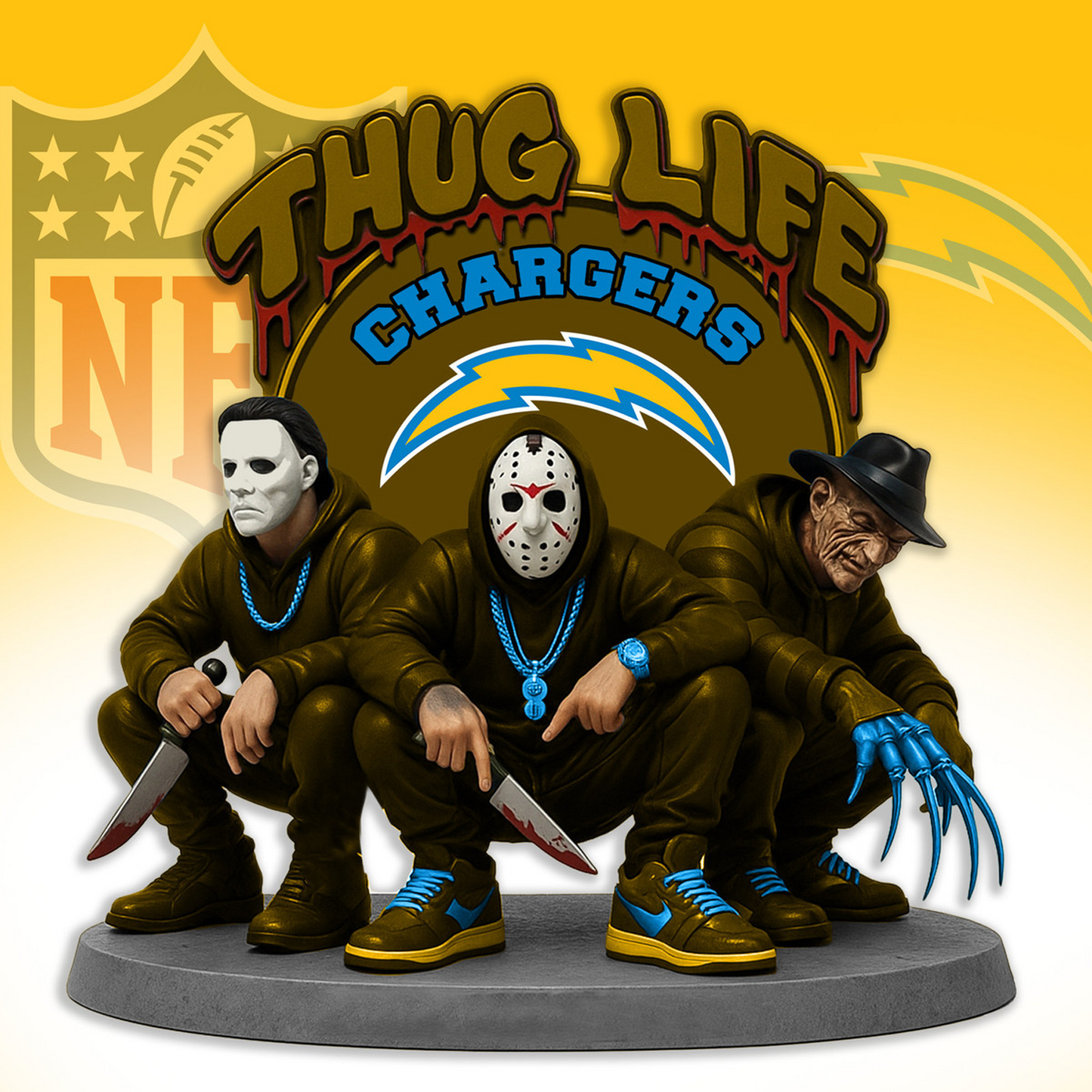 LAC x NFL Thug Life Acrylic Plaque