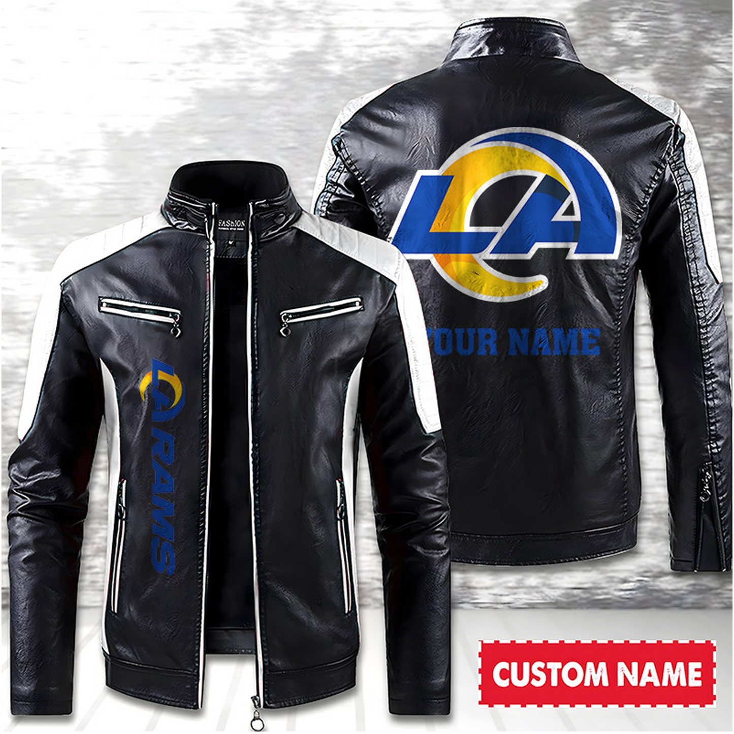 LAR American Football Men Leather Jacket Custom Any Name Gifts DatND DVT