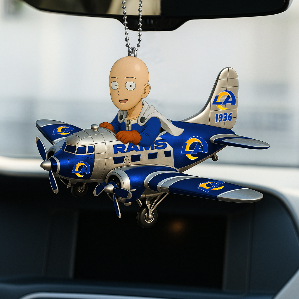 LAR NFL x One-Punch Man Premium Car Hanging Ornament DDT HLP