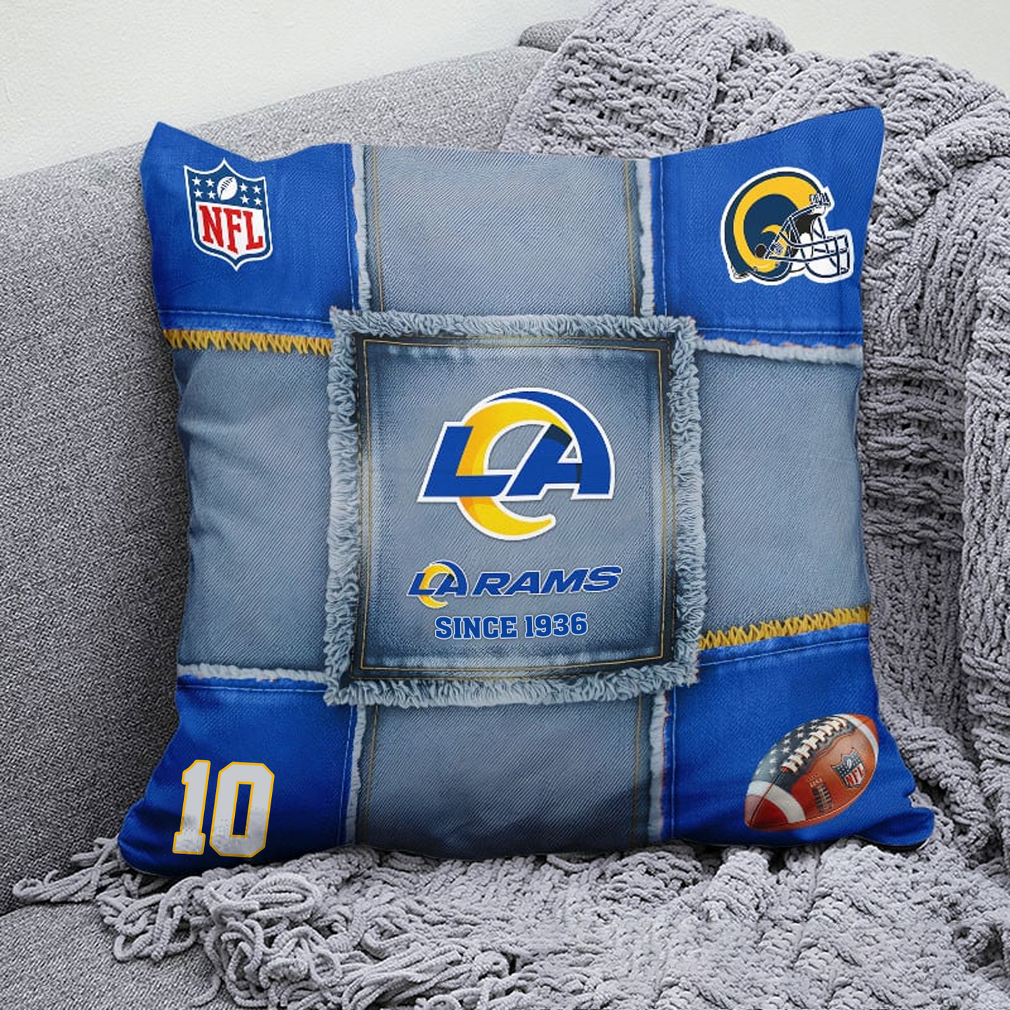 LAR x NFL Football Pillow Special Style DATND TANTD