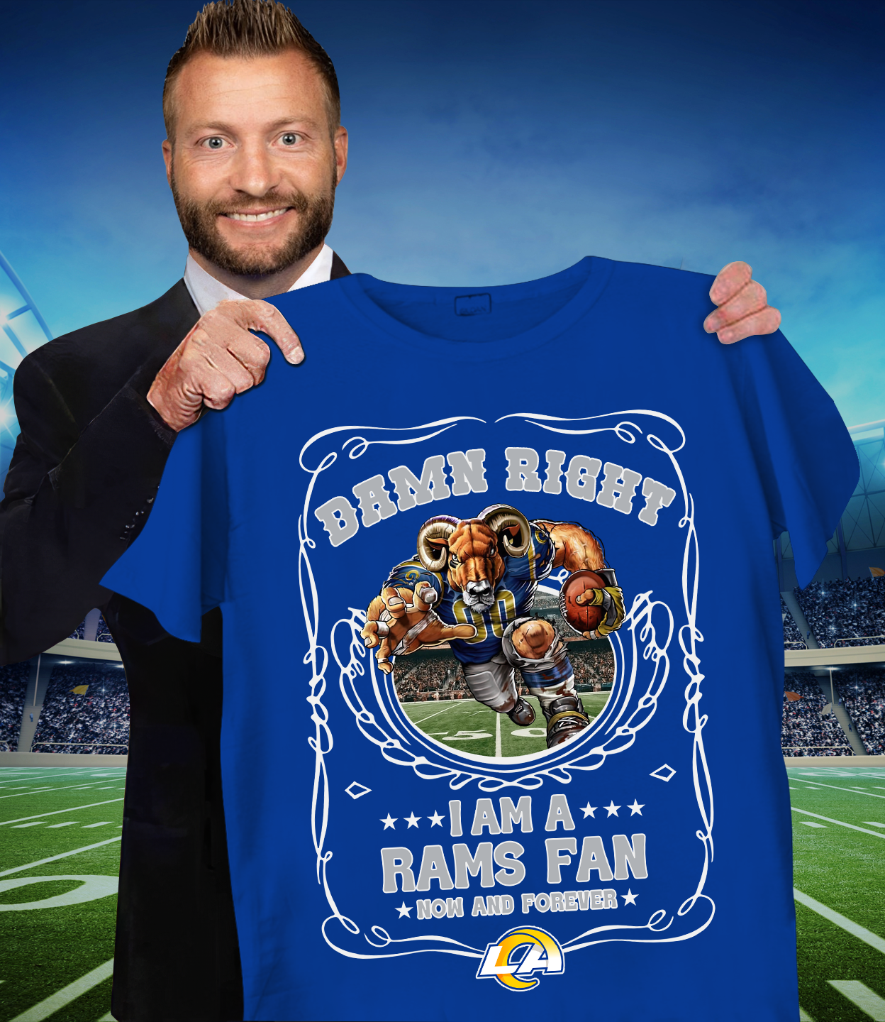 LAR x NFL Mascot 2D T-Shirt DATND TANTD 120825