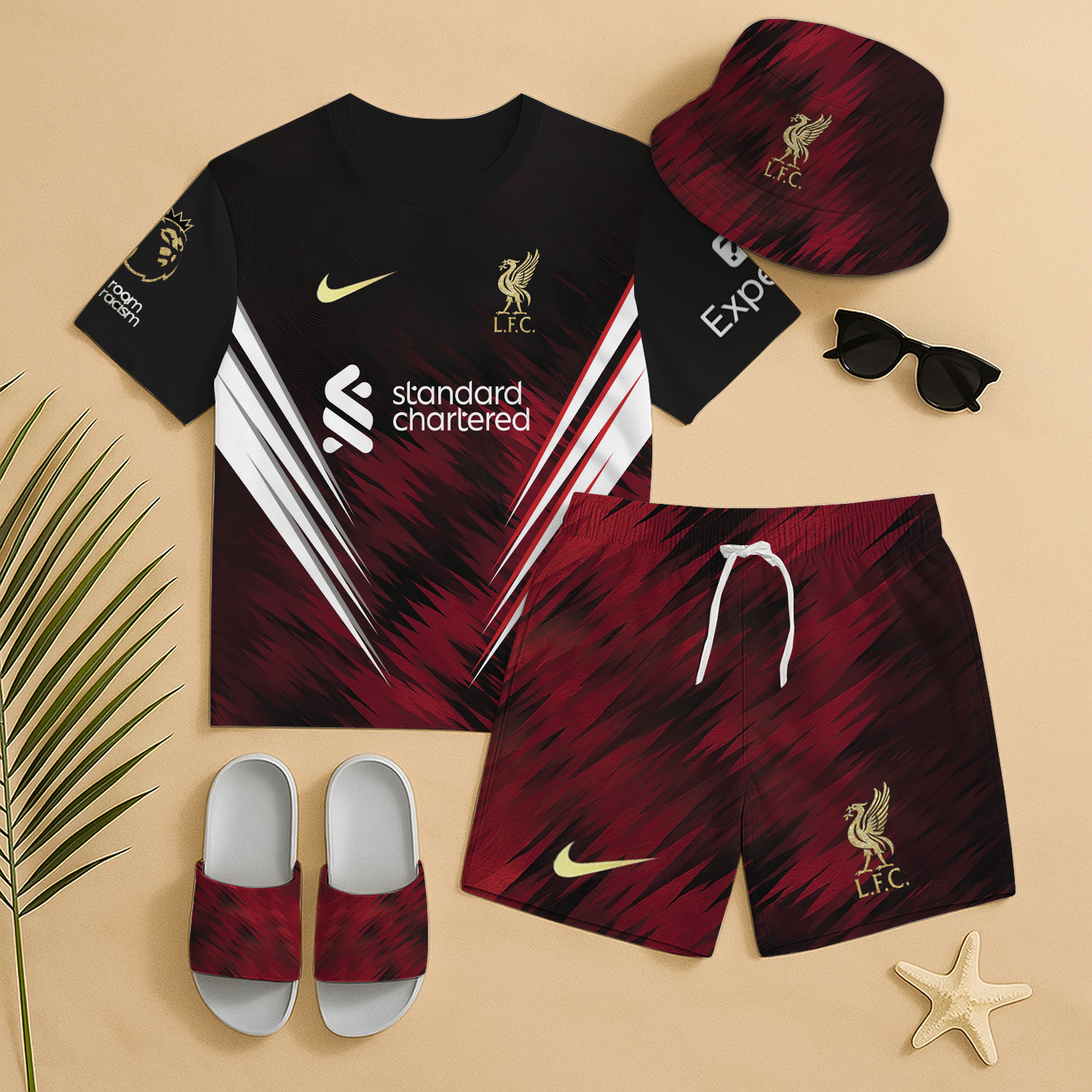 Liv Summer Luxury set T-Shirt & Shorts & Hat & Sandals V2 DATND TANTD