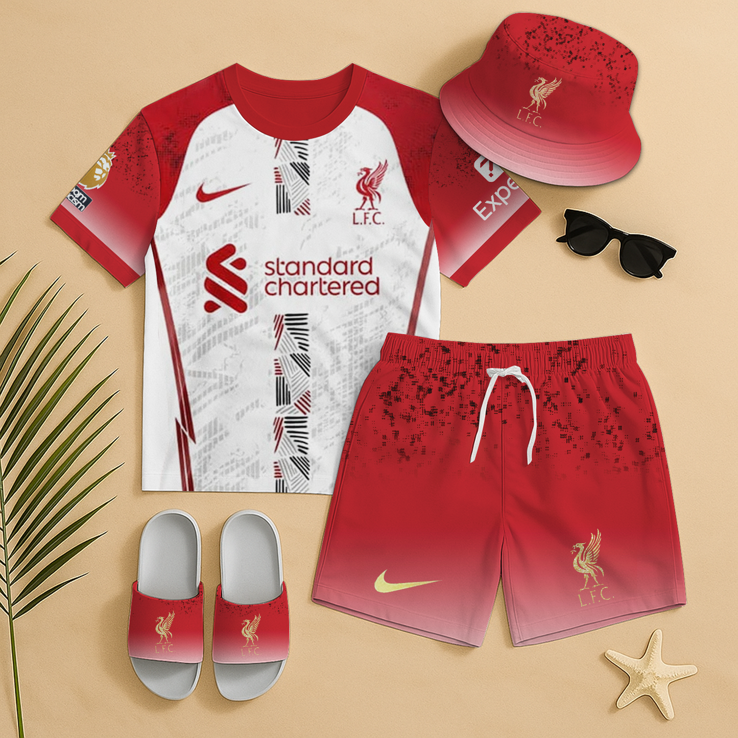 Liv Summer Luxury set T-Shirt & Shorts & Hat & Sandals V4 DATND TANTD
