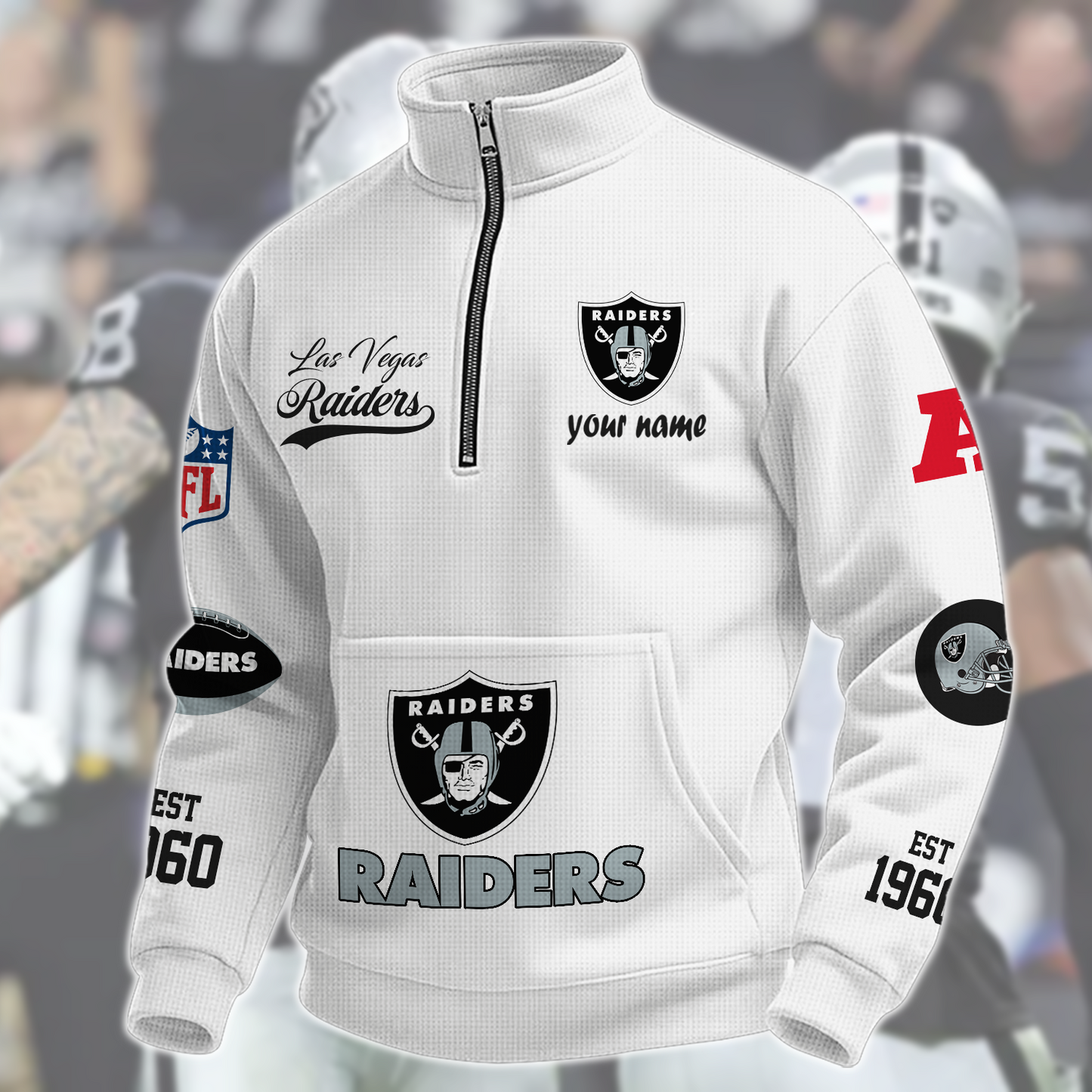 LV x NFL Quarter-Zip Sweatshirt DatND DVT