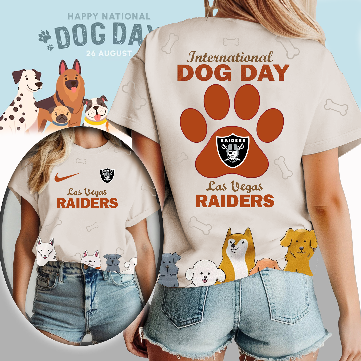 LVR Premium NFL International Dog Day 3D Shirt DDT CTND