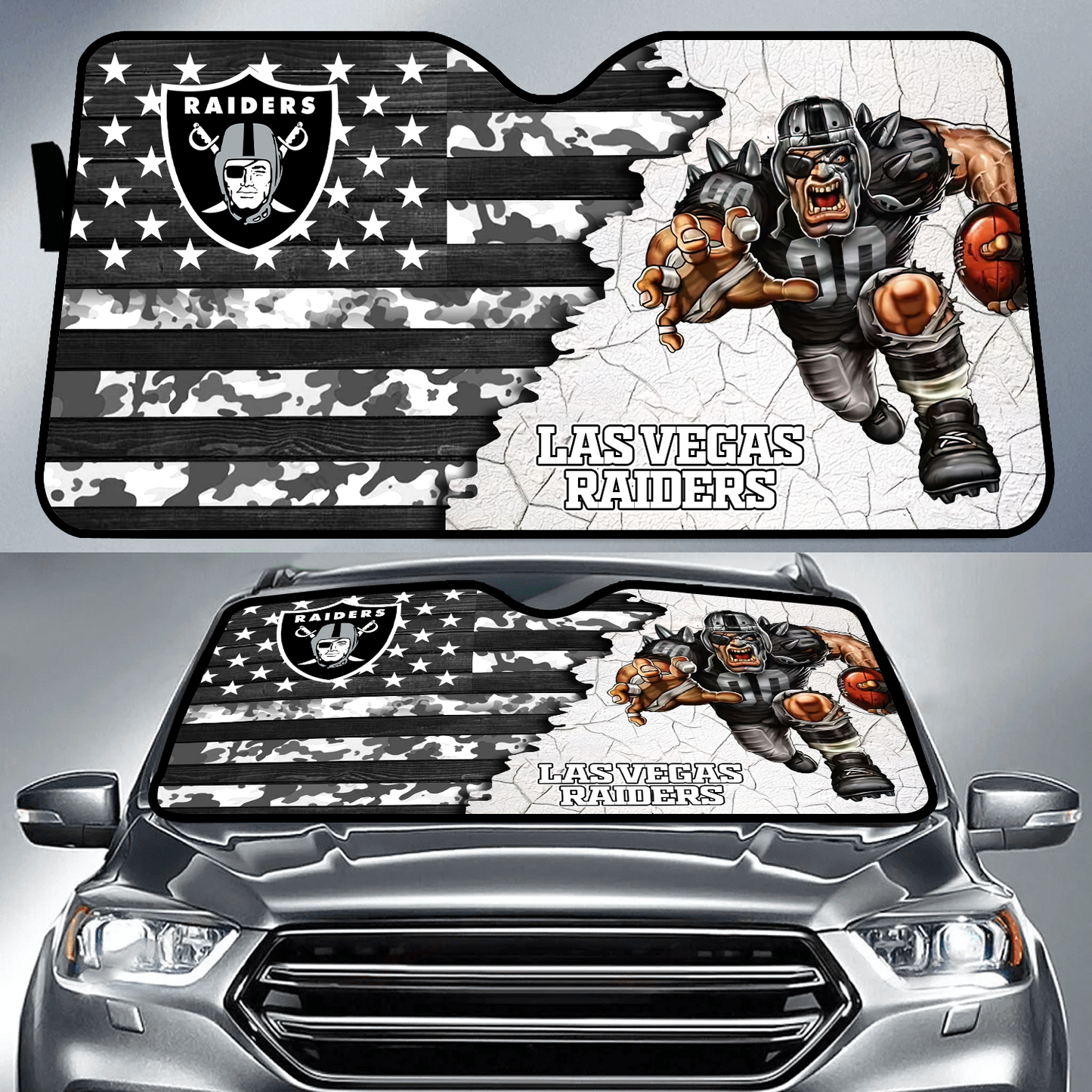LVR x NFL Personalized Auto Sun Shade DATND TANTD
