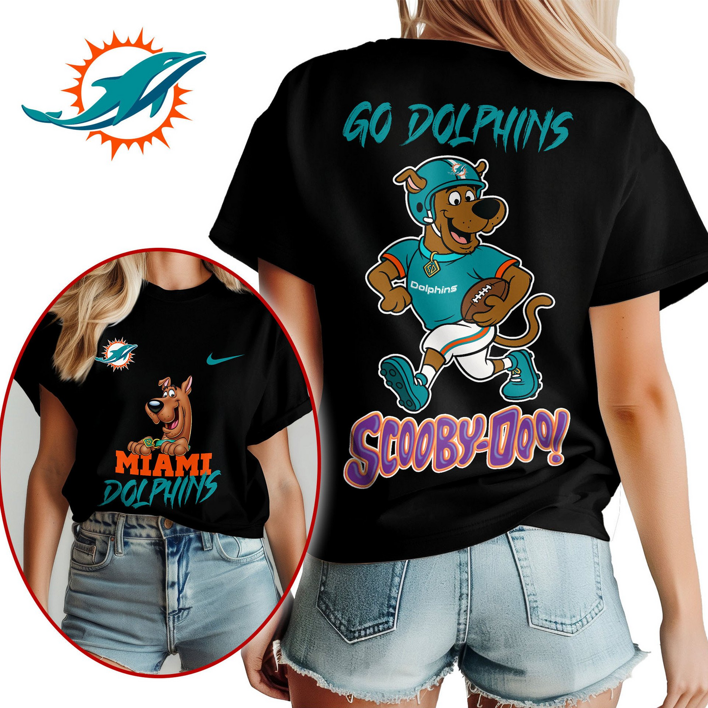 MD Premium NFL Scooby-Doo Fan Women‘s Shirt DDT CTND
