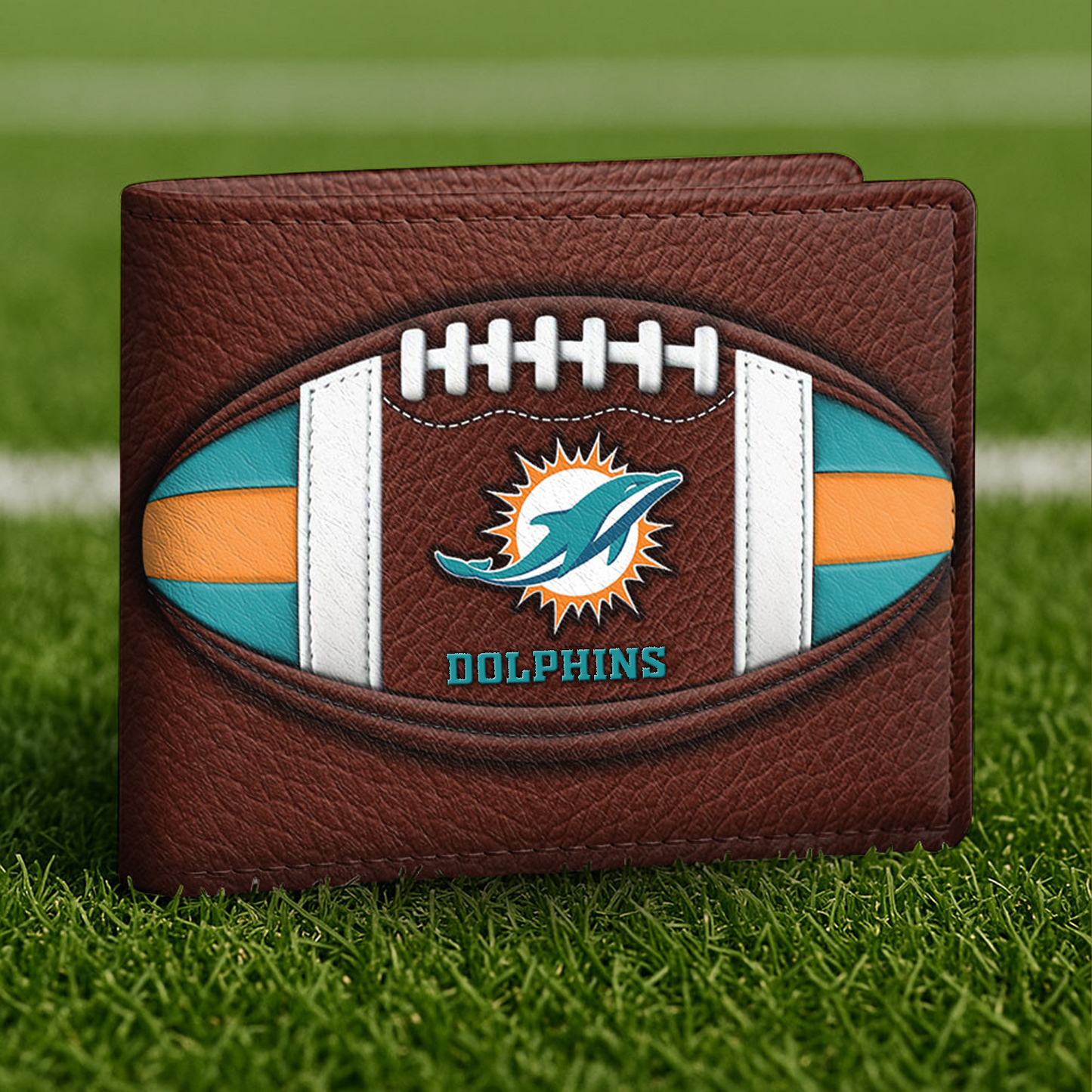 MIA x NFL Football Men Special Brown Wallet DATND TANTD