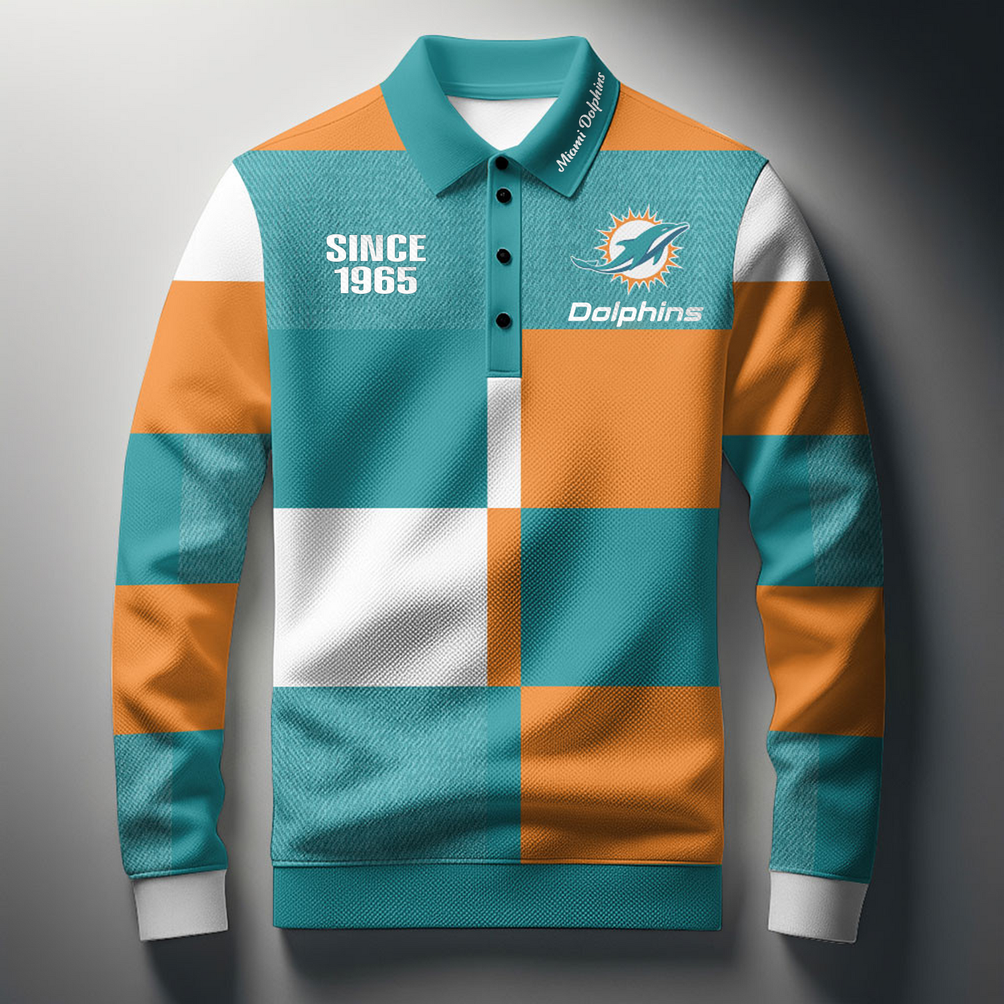 MIA x NFL Men Style Polo Long Sleeves Shirt DatND DVT