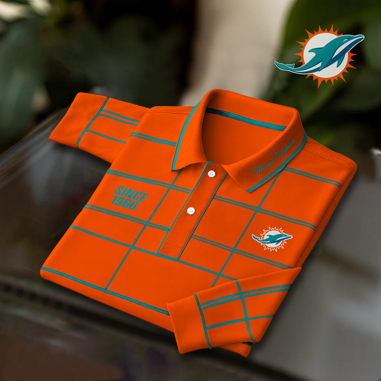 MIA x NFL Polo Shirt Long Sleeve DatND DVT