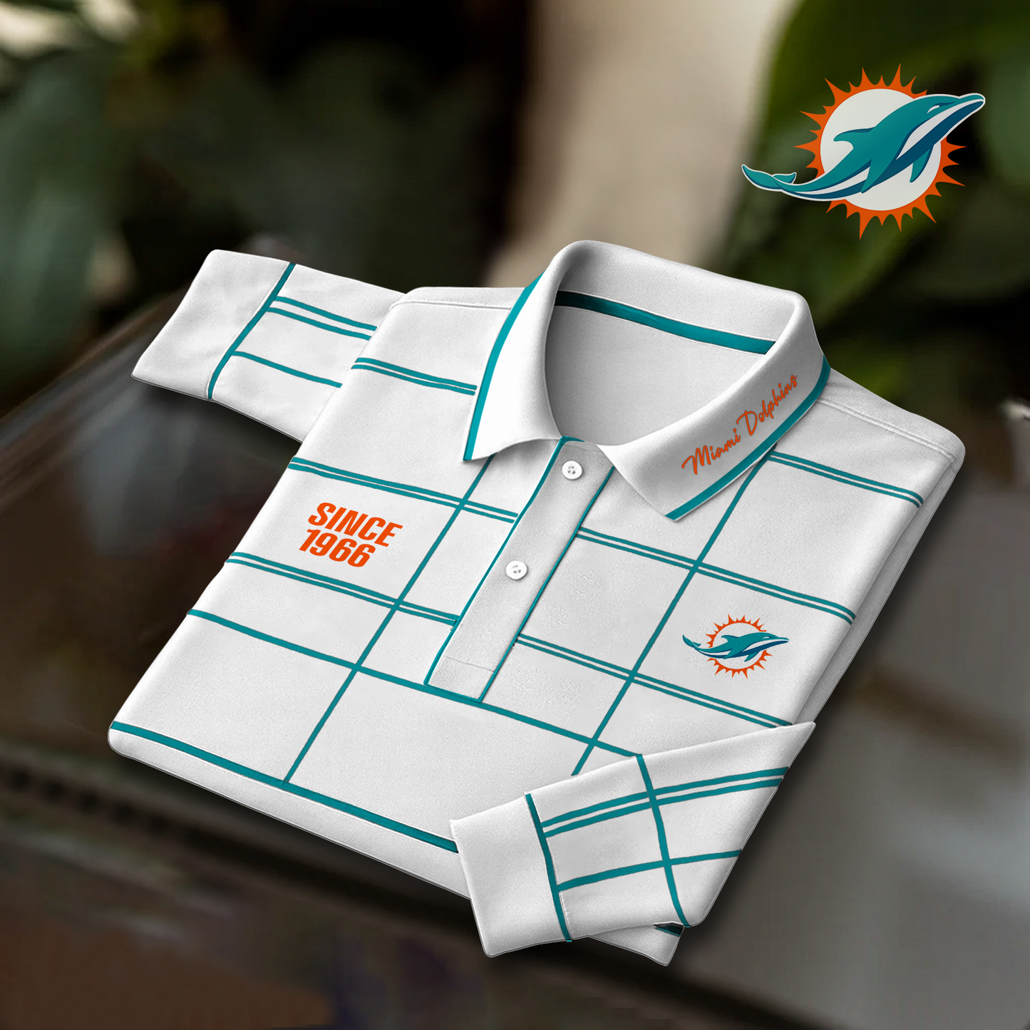 MIA x NFL Polo Shirt Long Sleeve DatND DVT