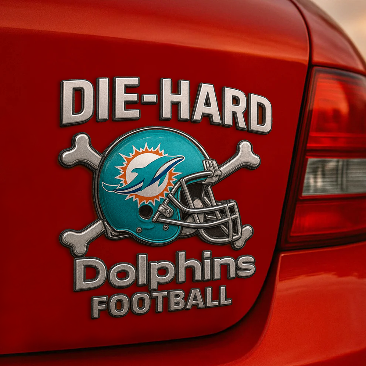 MIA x NFL Premium 3D Car Name Badge DATND DVT