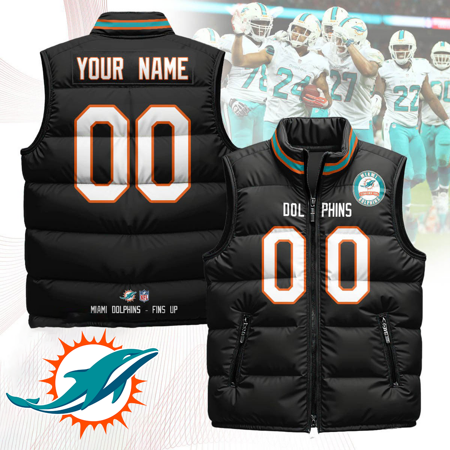 MIA x NFL Unisex Puffer Vest DatND ThuongNH