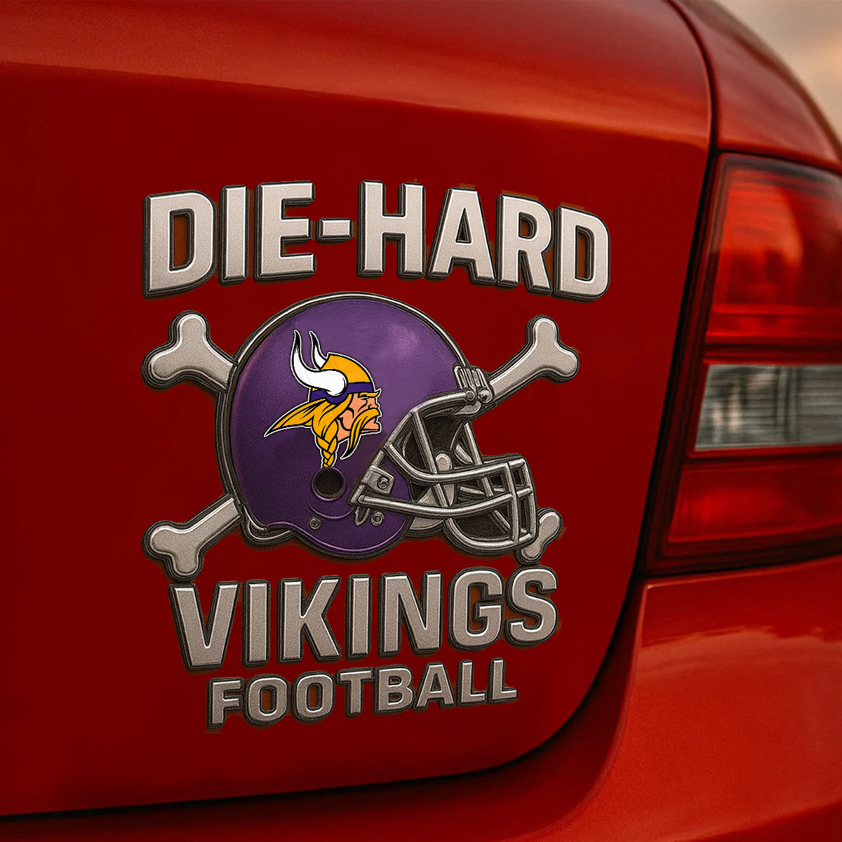 MIN x NFL Premium 3D Car Name Badge DATND DVT