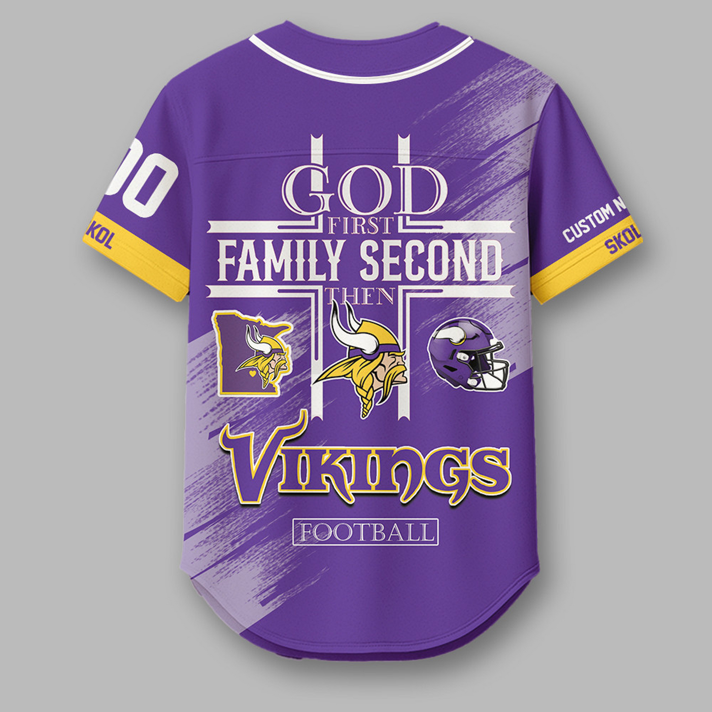 MIN x NFL Premium NFL Baseball Jersey DATND TANTD