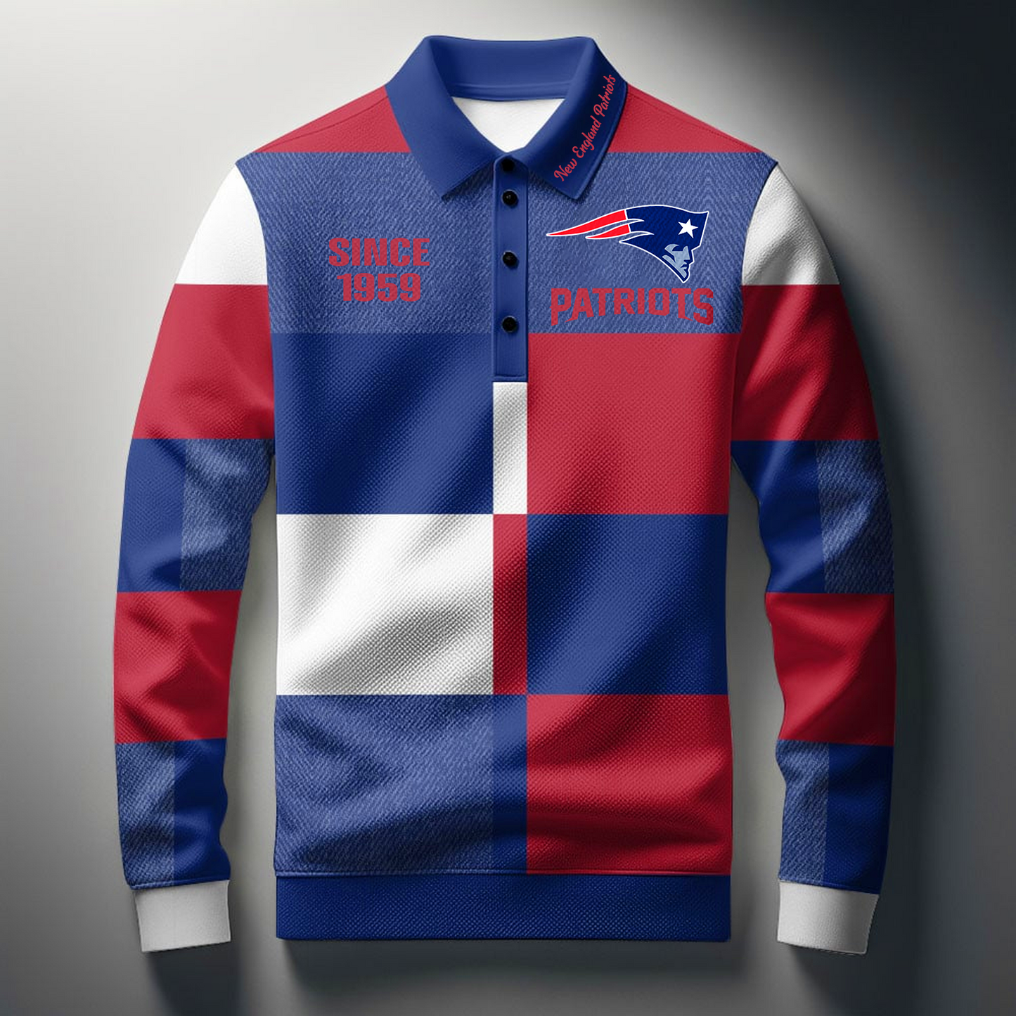 NE x NFL Men Style Polo Long Sleeves Shirt DatND DVT